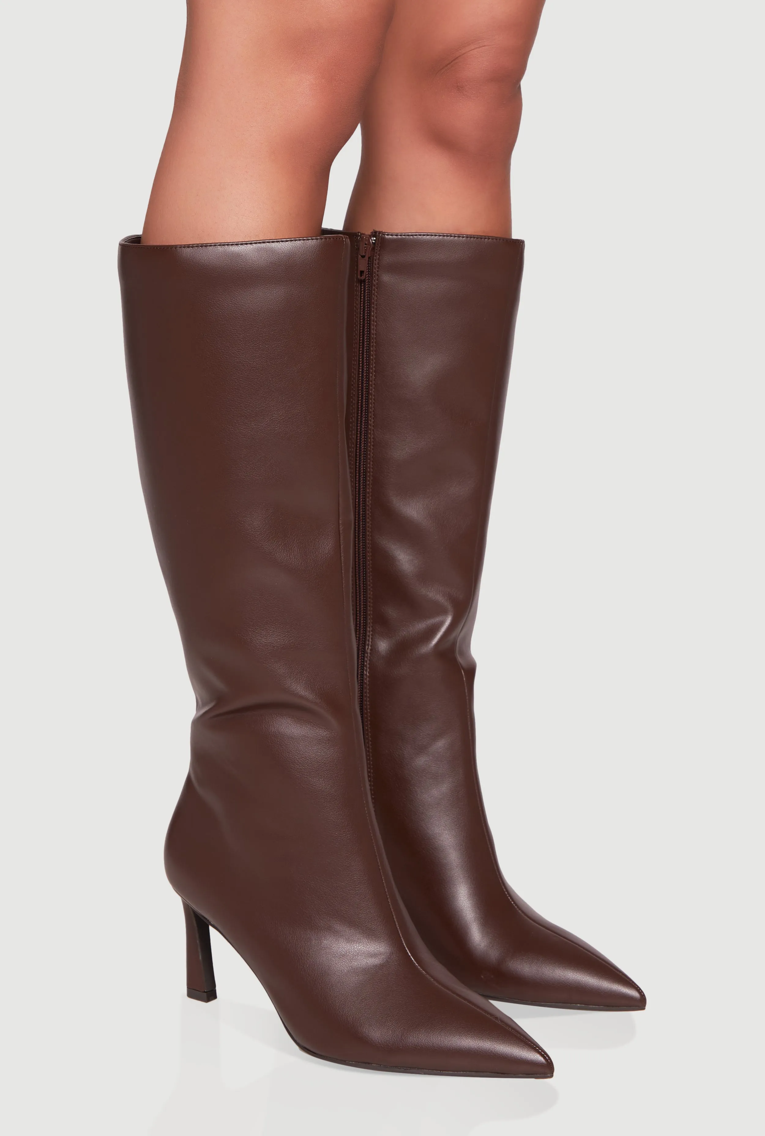 Pointy Toe Side Zip High Heel Boots sold by Rainbow product image thumbnail 2