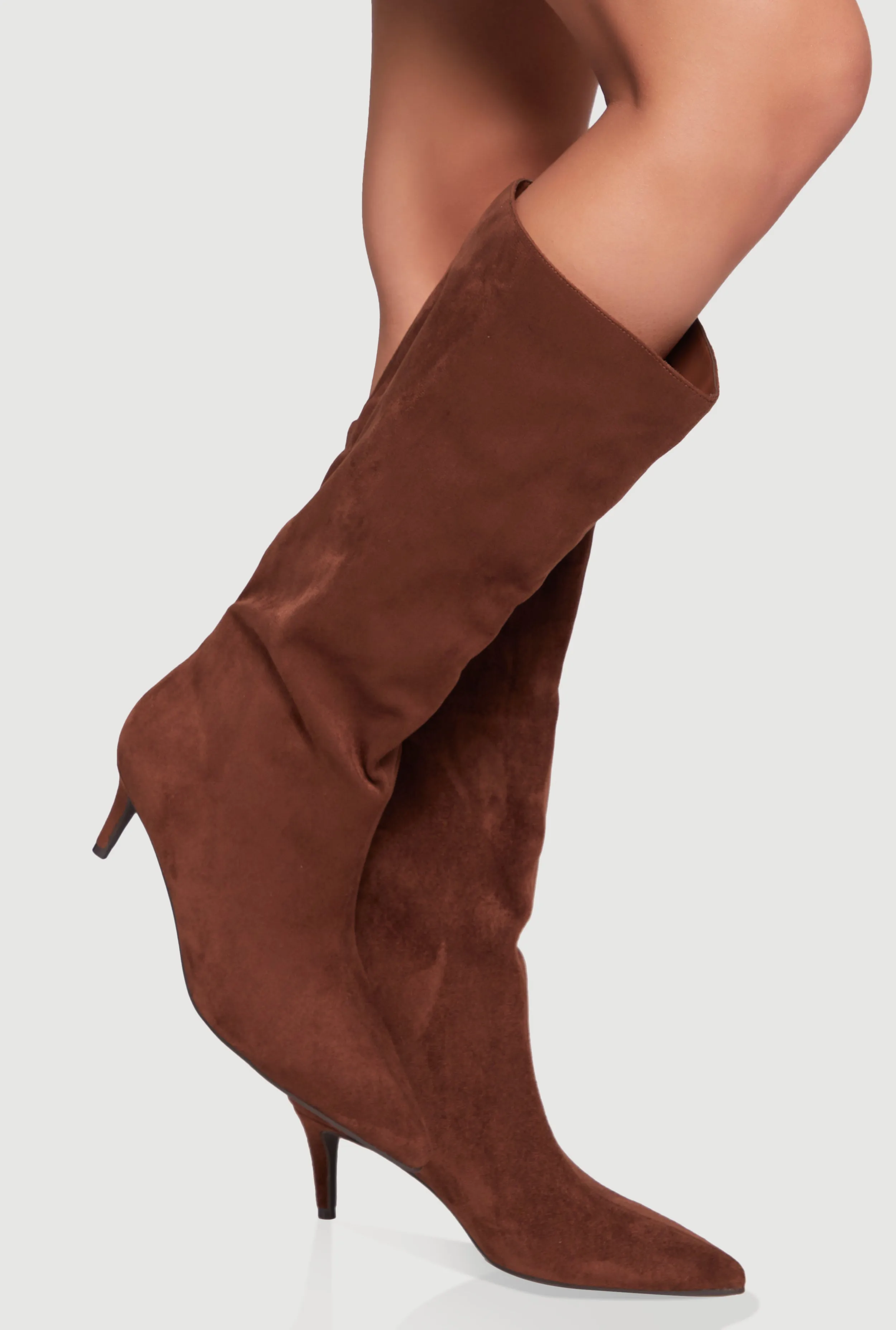 Trendy Pointed Toe Stiletto Slouch Boots sold by Rainbow