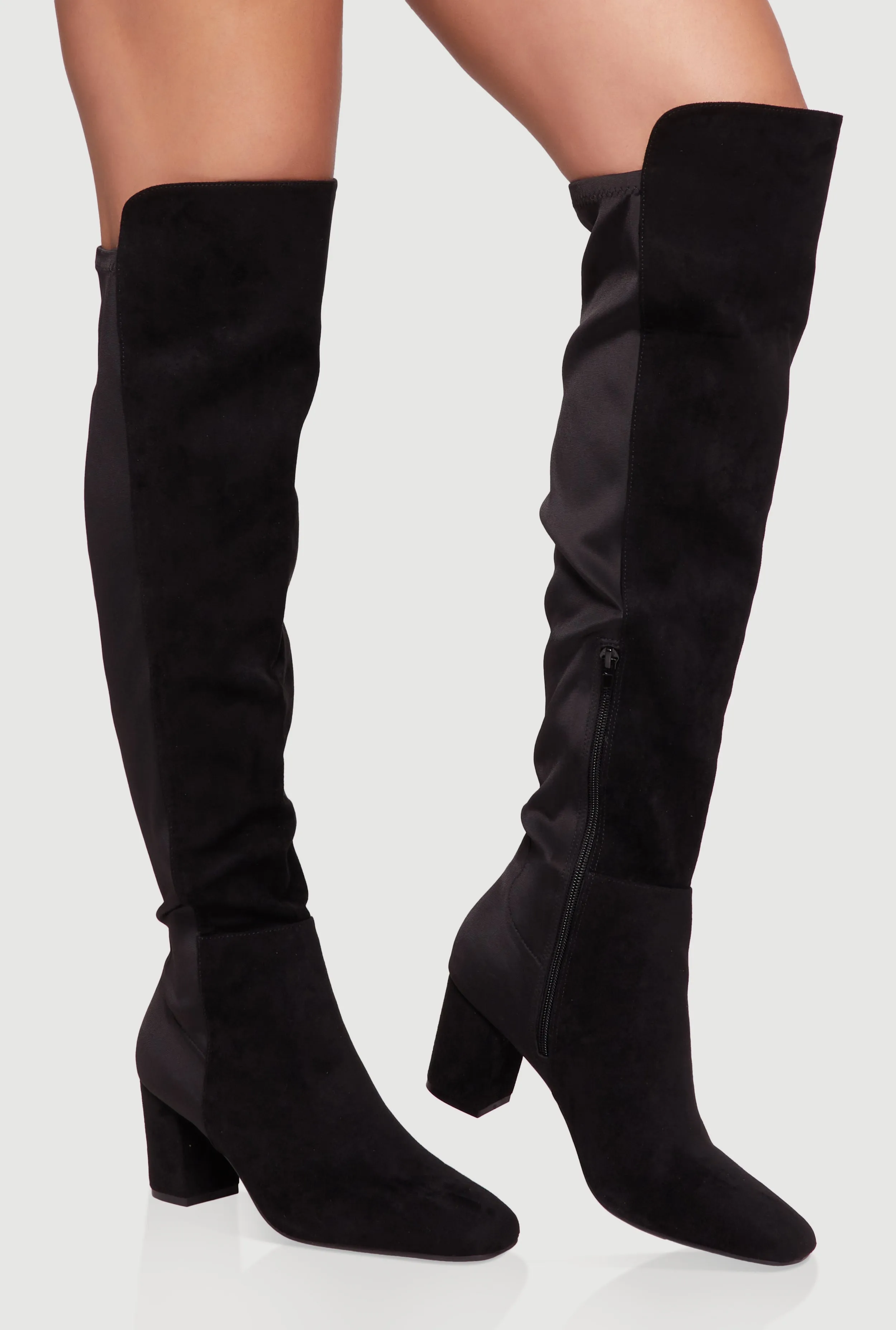 Over The Knee Almond Toe Block Heel Boots sold by Rainbow product image thumbnail 2