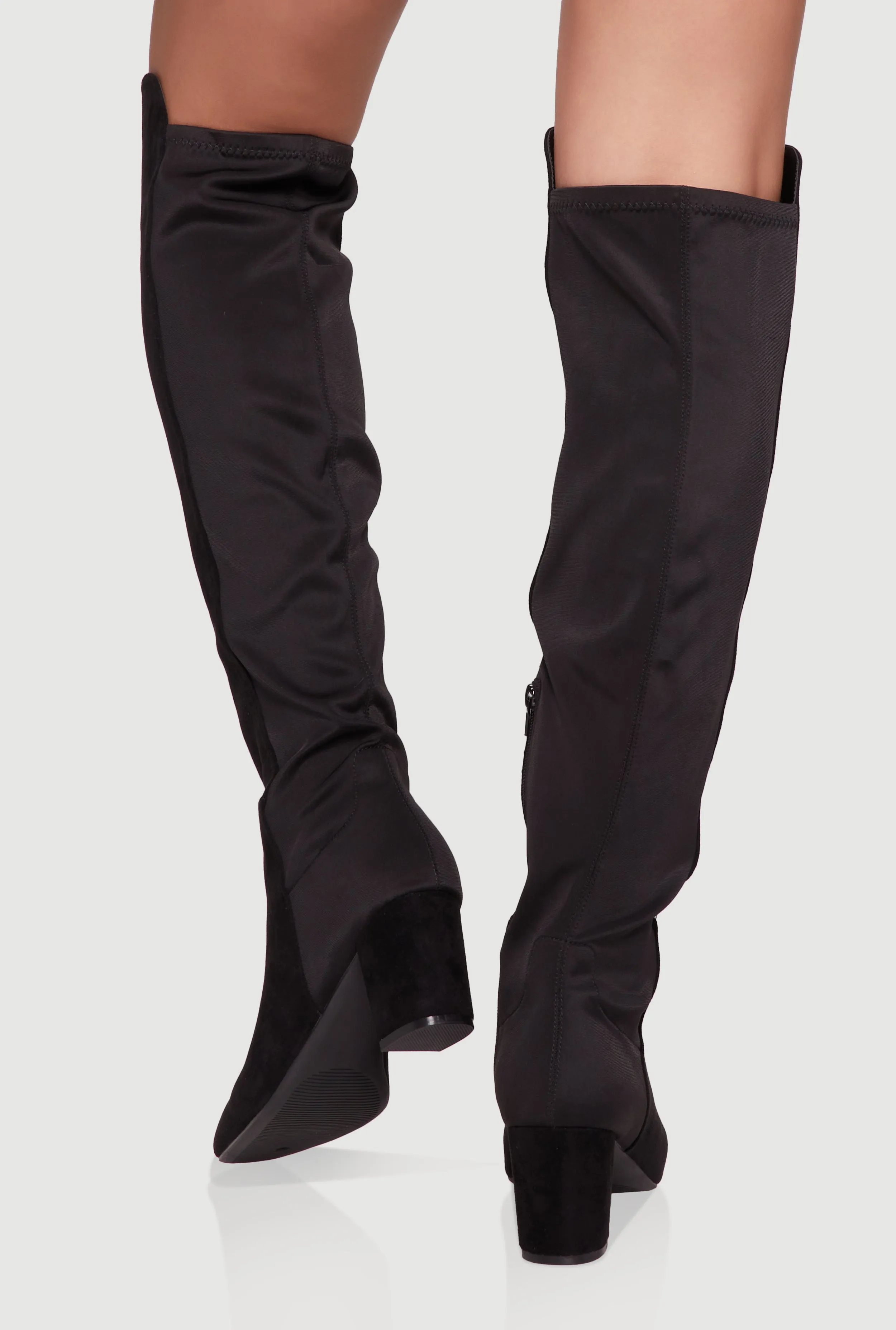 Over The Knee Almond Toe Block Heel Boots sold by Rainbow product image thumbnail 3