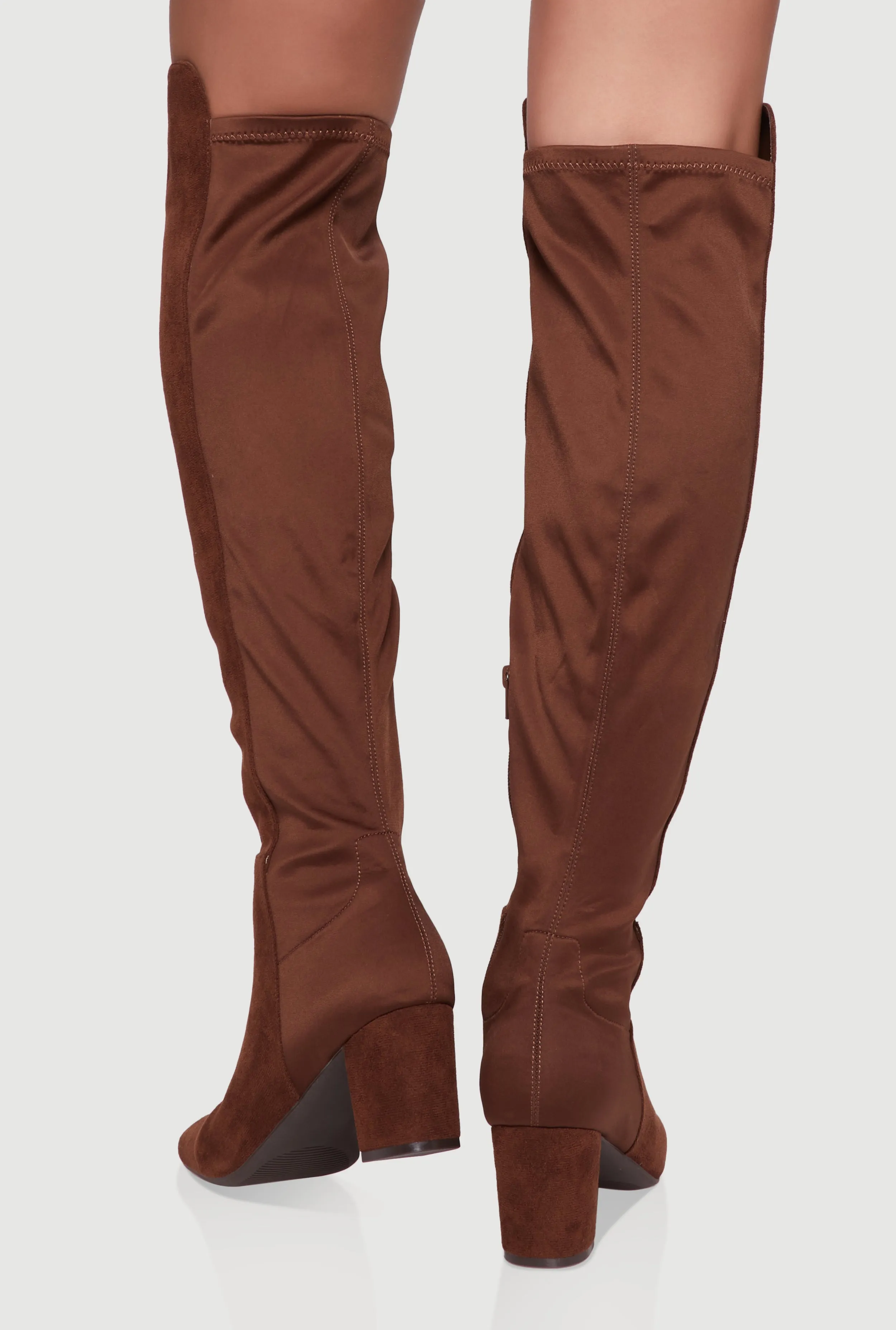 Over The Knee Almond Toe Block Heel Boots sold by Rainbow product image thumbnail 3