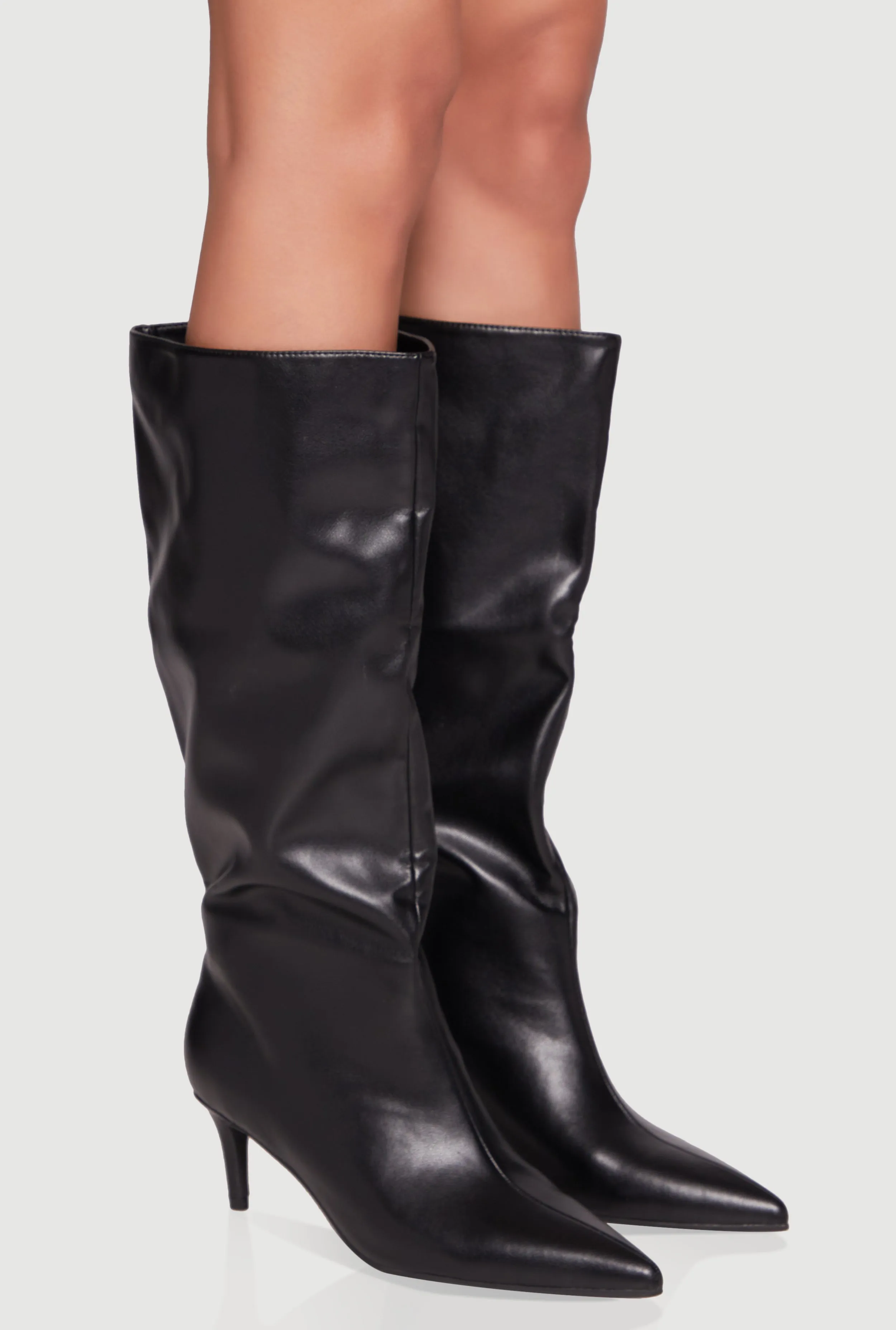 Trendy Pointed Toe Stiletto Slouch Boots sold by Rainbow product image thumbnail 2