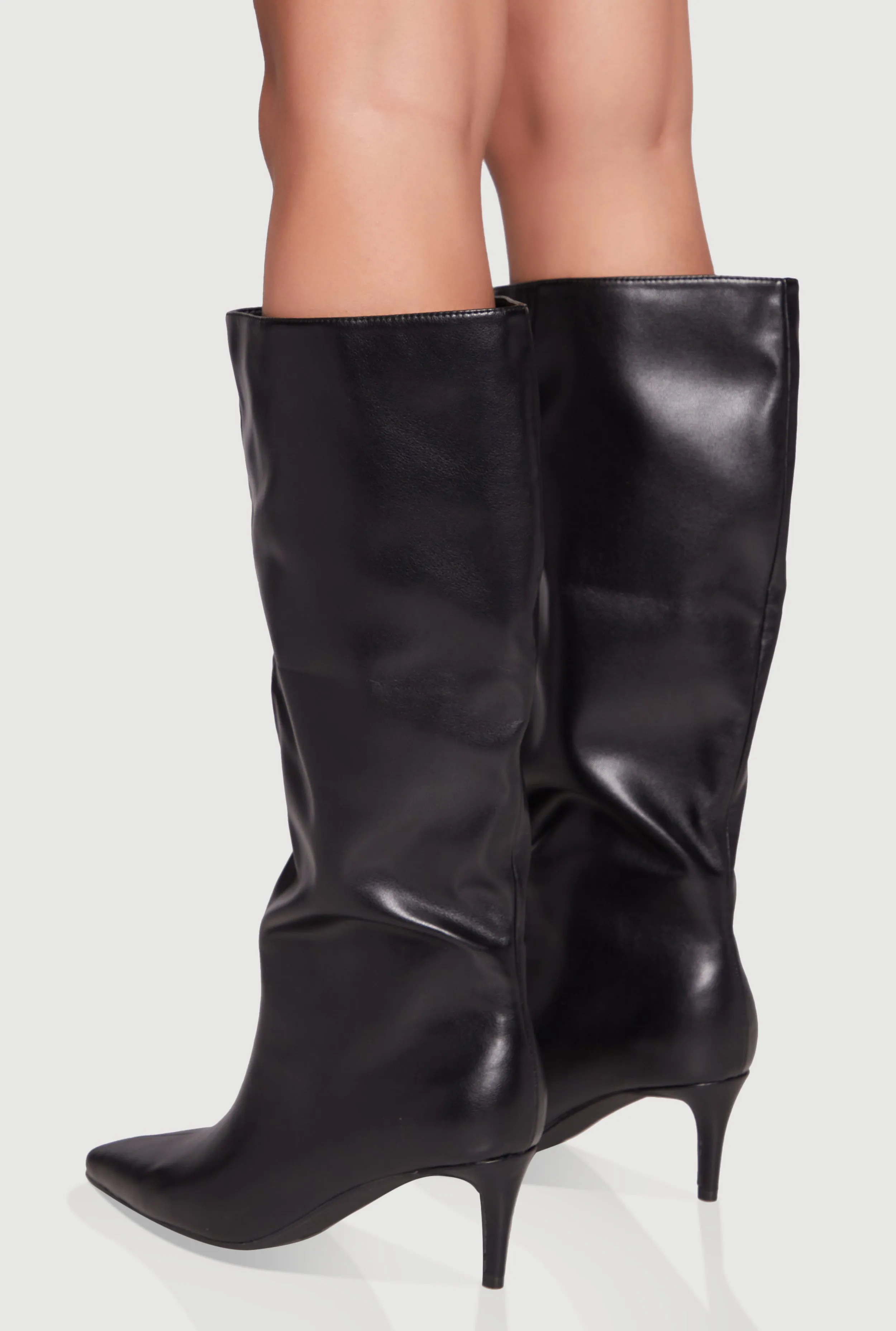 Trendy Pointed Toe Stiletto Slouch Boots sold by Rainbow product image thumbnail 3