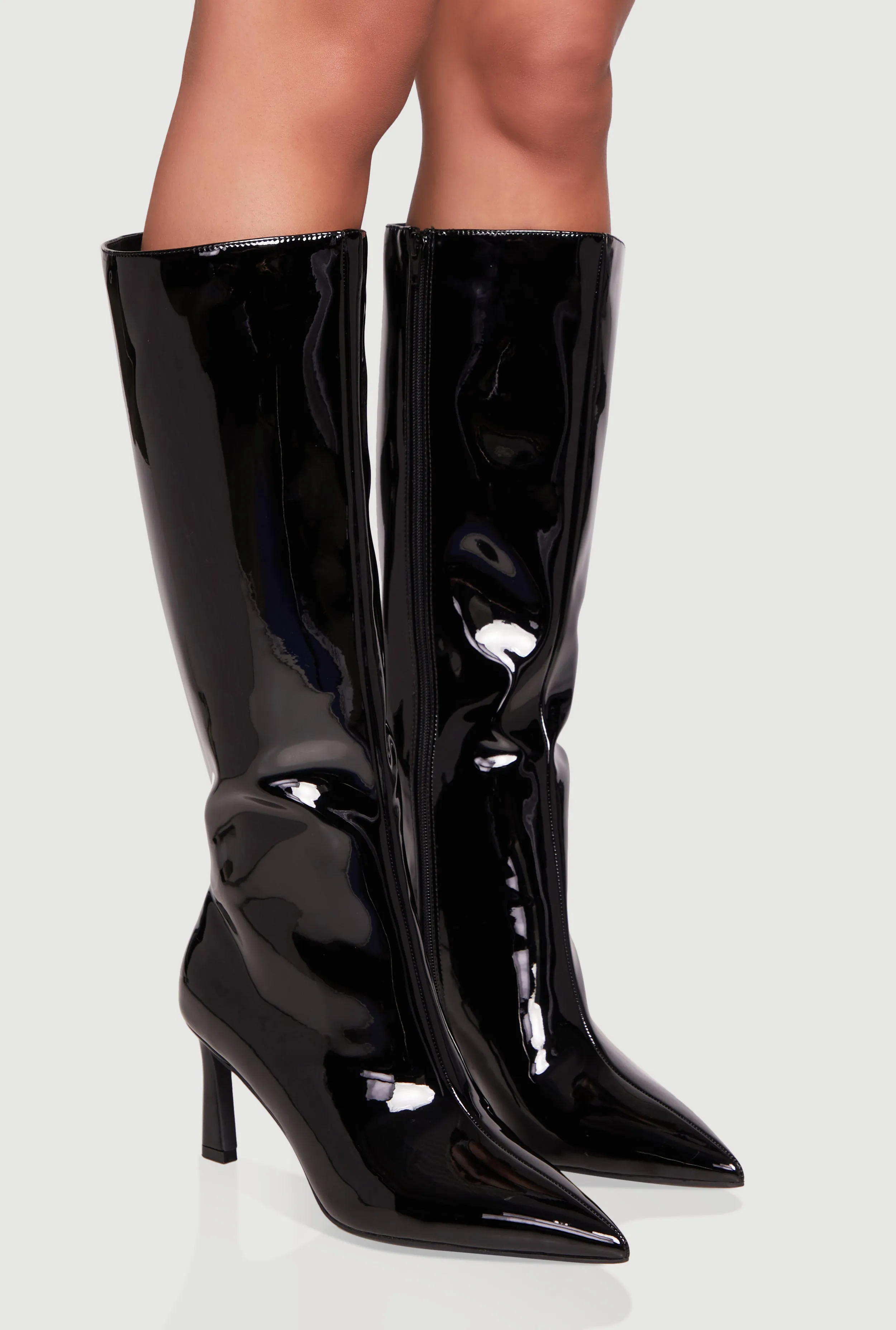 Pointy Toe Side Zip High Heel Boots sold by Rainbow product image thumbnail 2