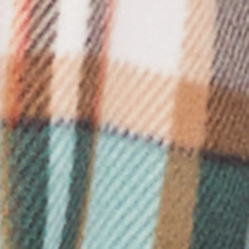 Collared Sherpa Lined Plaid Shacket sold by Rainbow product image thumbnail 4