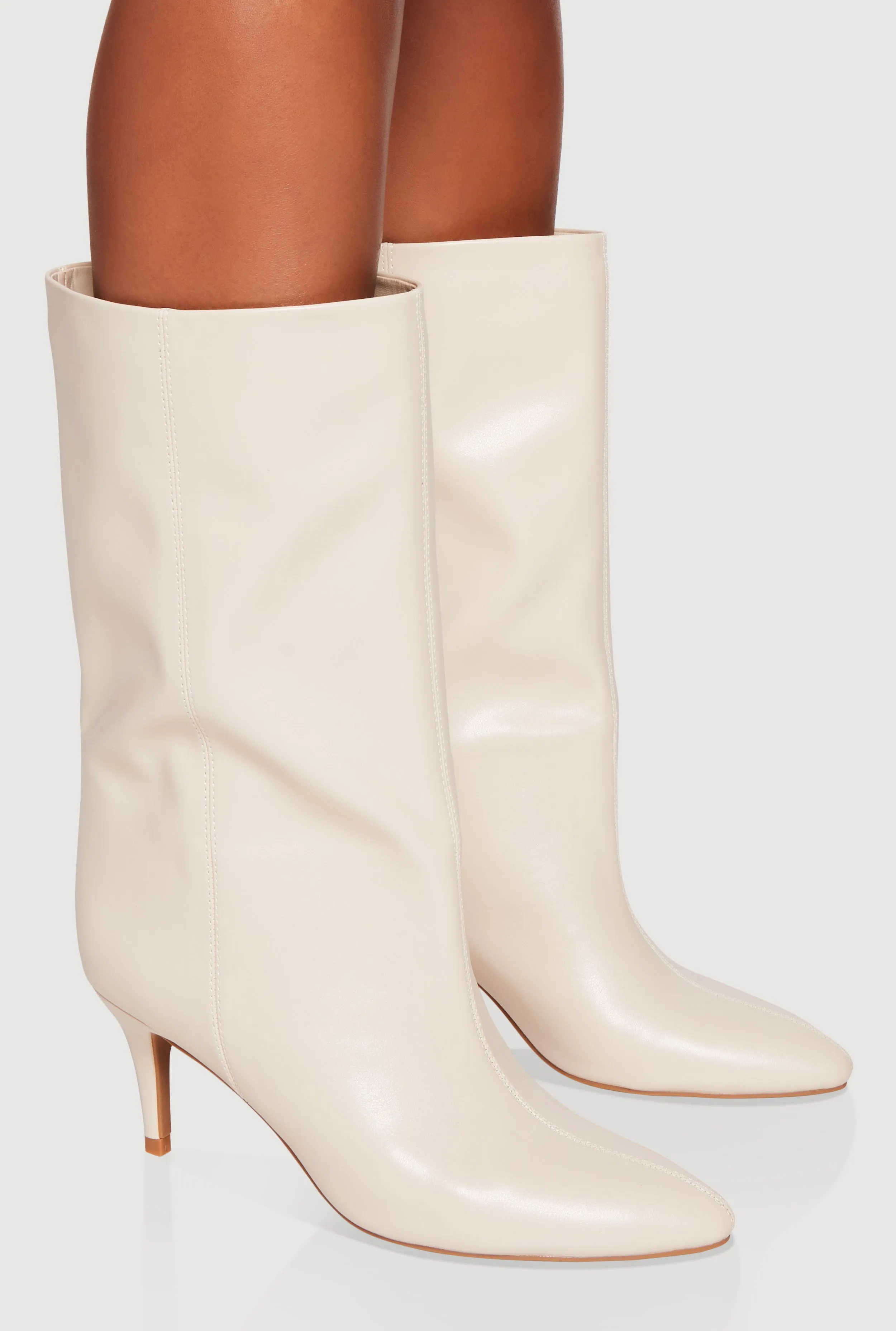 Pointy Toe Mid Calf Stiletto Boots sold by Rainbow product image thumbnail 2