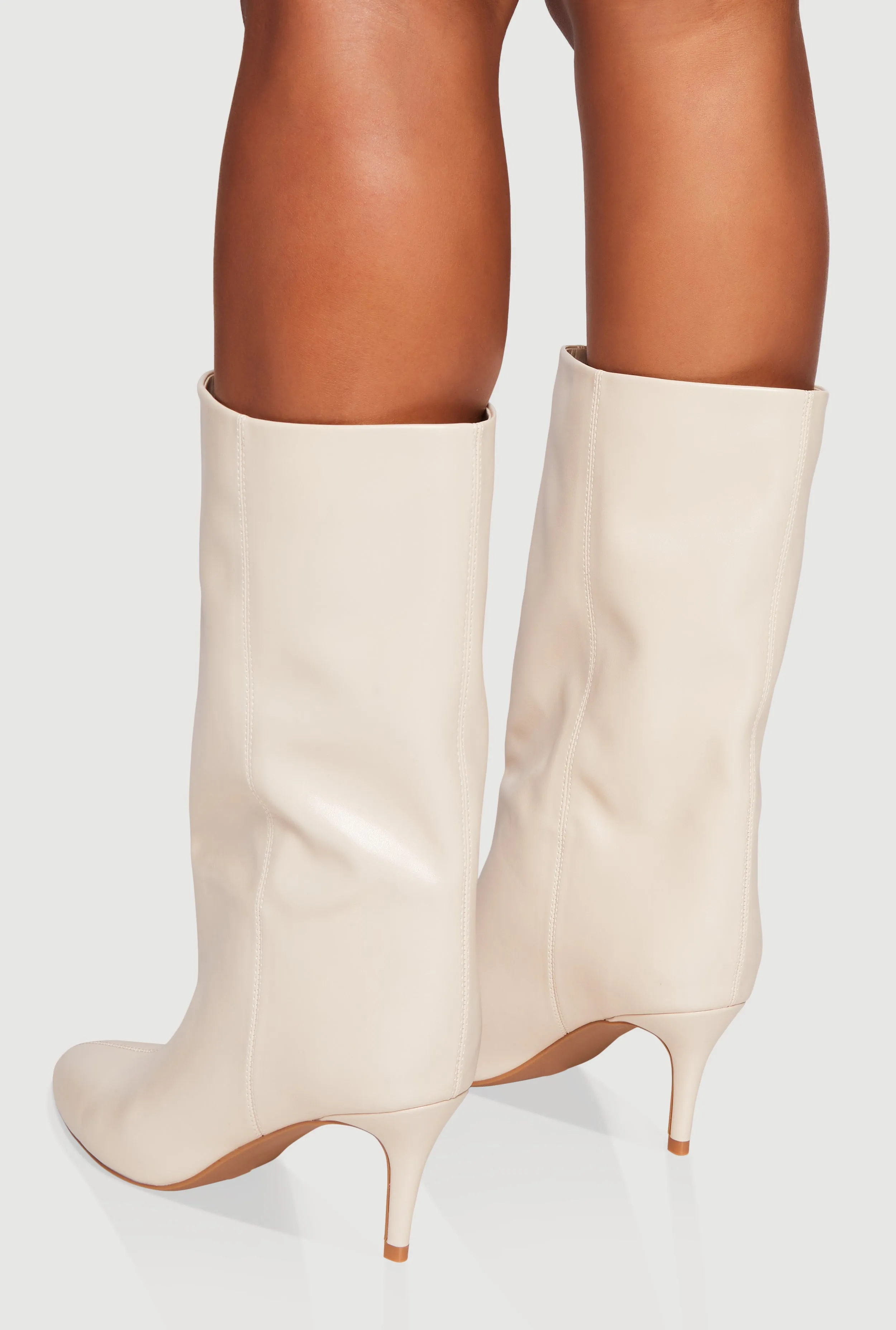 Pointy Toe Mid Calf Stiletto Boots sold by Rainbow product image thumbnail 3