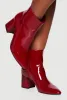 Side Zip Block Heel Pointy Toe Booties sold by Rainbow
