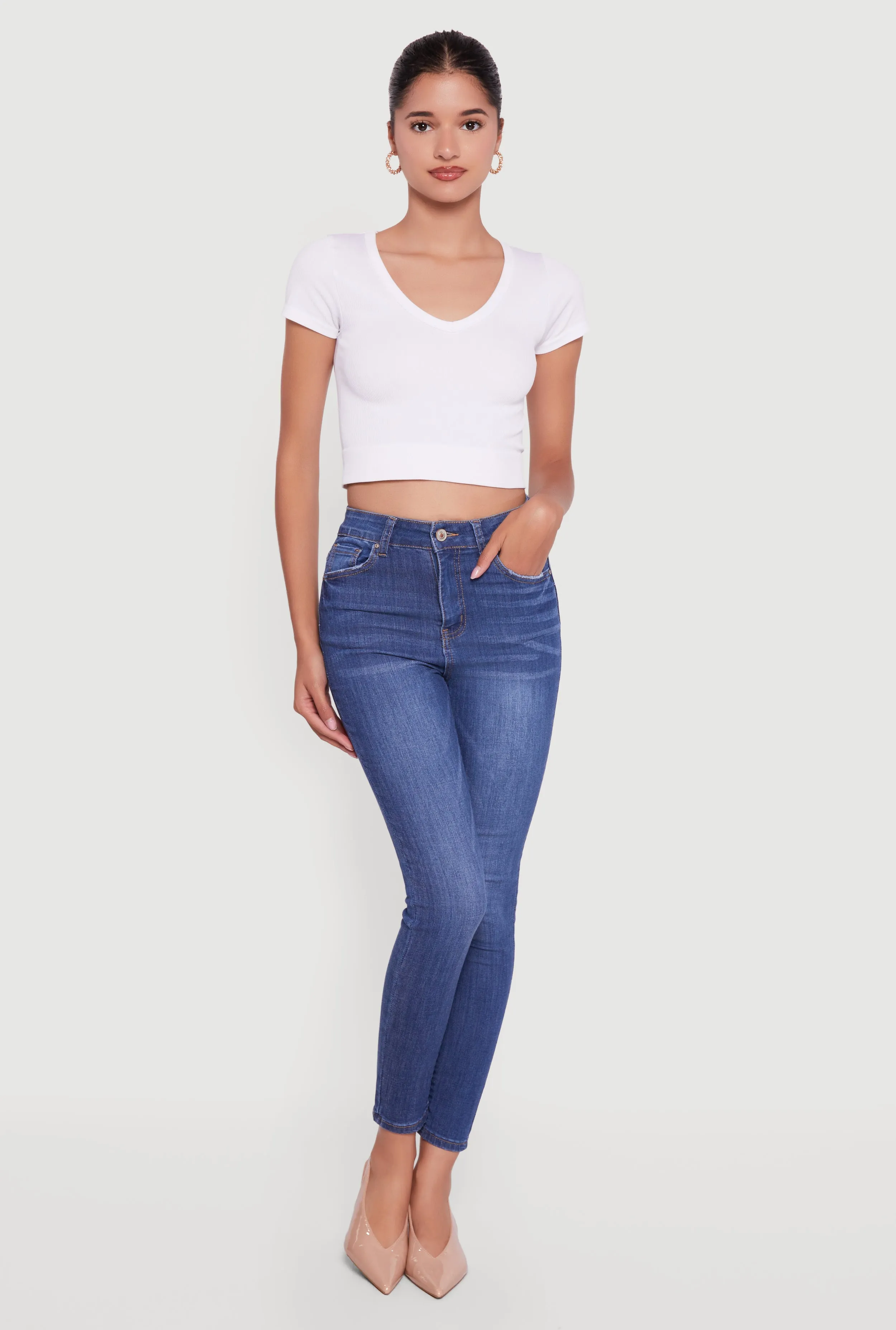 WAX High Waisted Stretch Skinny Jeans sold by Rainbow product image thumbnail 2