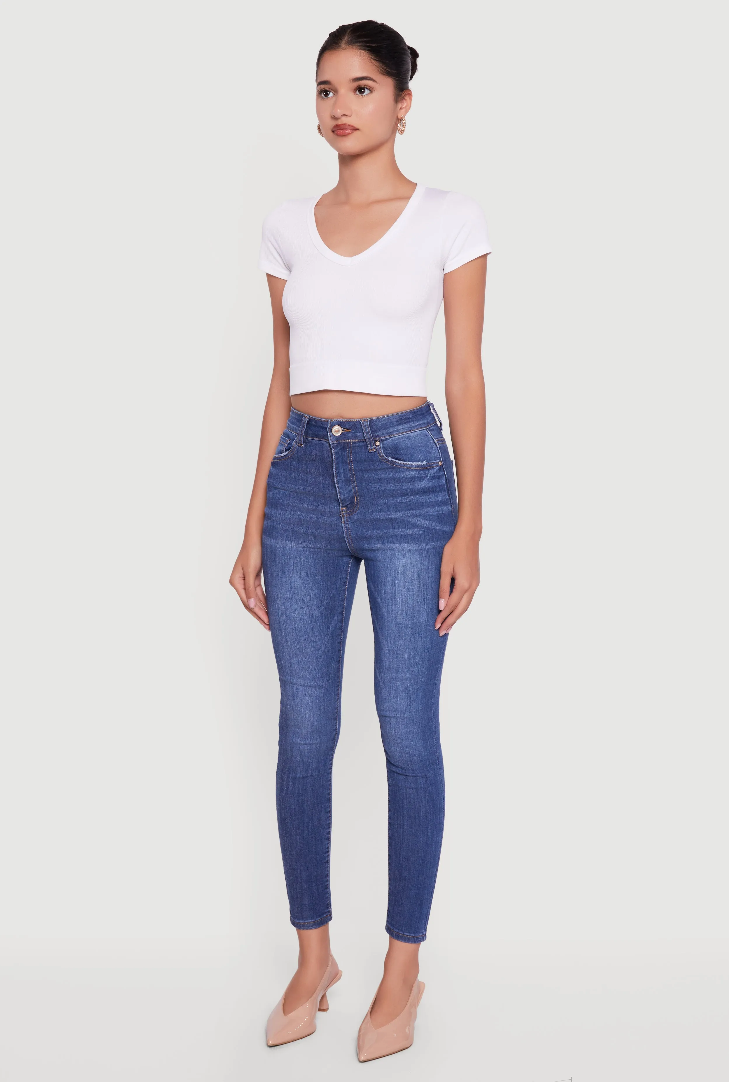 WAX High Waisted Stretch Skinny Jeans sold by Rainbow product image thumbnail 3