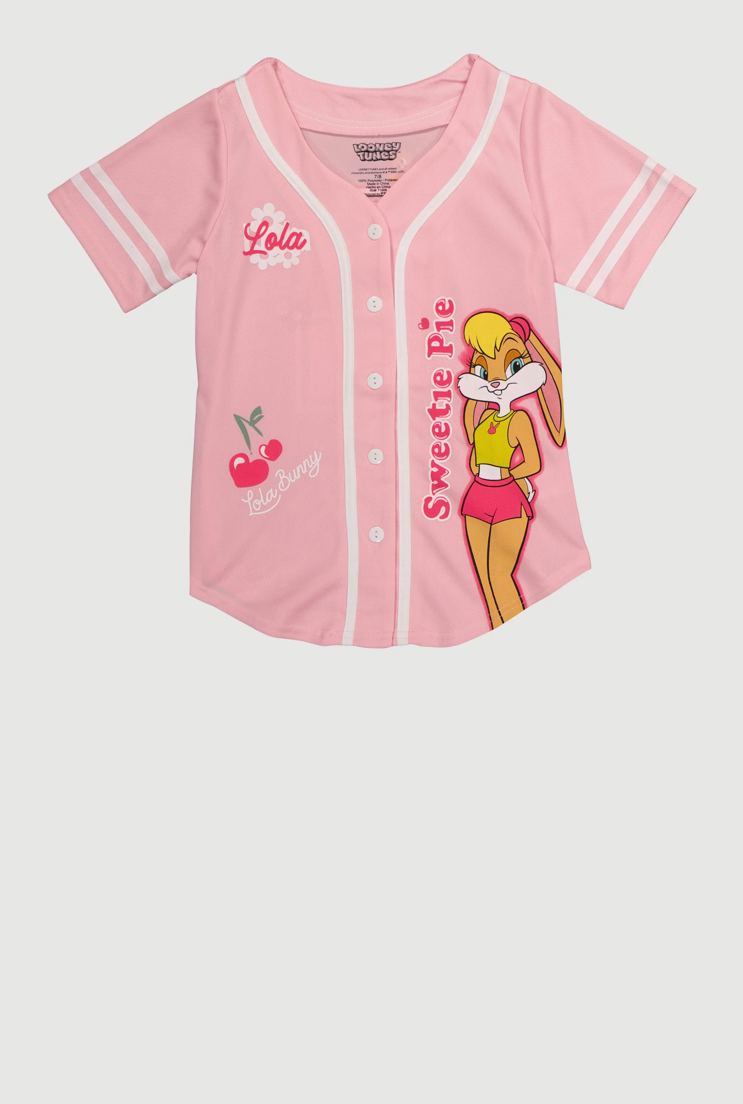 Girls Lola Bunny Sweetie Pie Graphic Baseball Jersey sold by Rainbow product image thumbnail 2