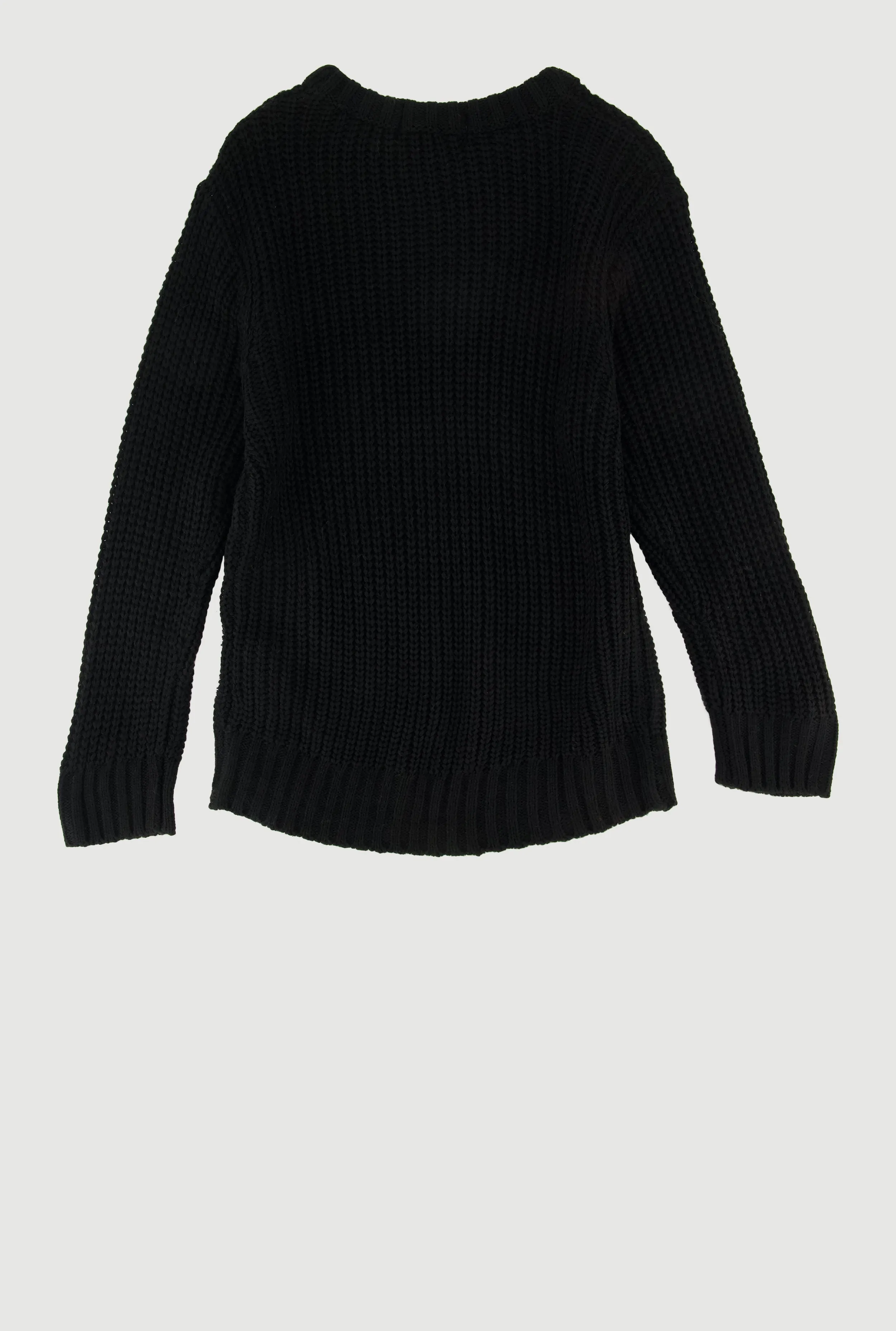 Little Girls Knit Long Sleeve Crew Neck Pullover Sweater sold by Rainbow product image thumbnail 3