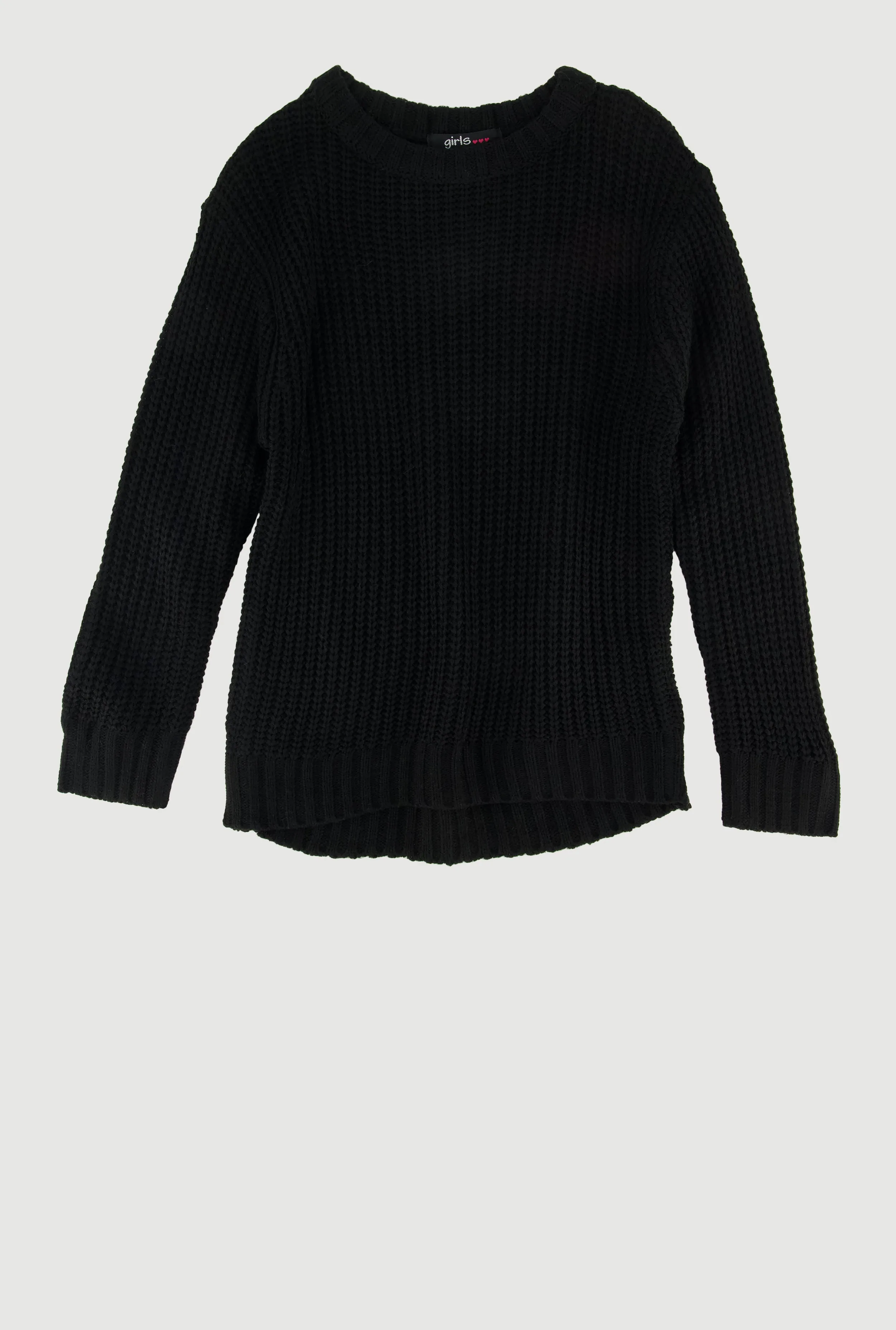 Little Girls Knit Long Sleeve Crew Neck Pullover Sweater sold by Rainbow product image thumbnail 2