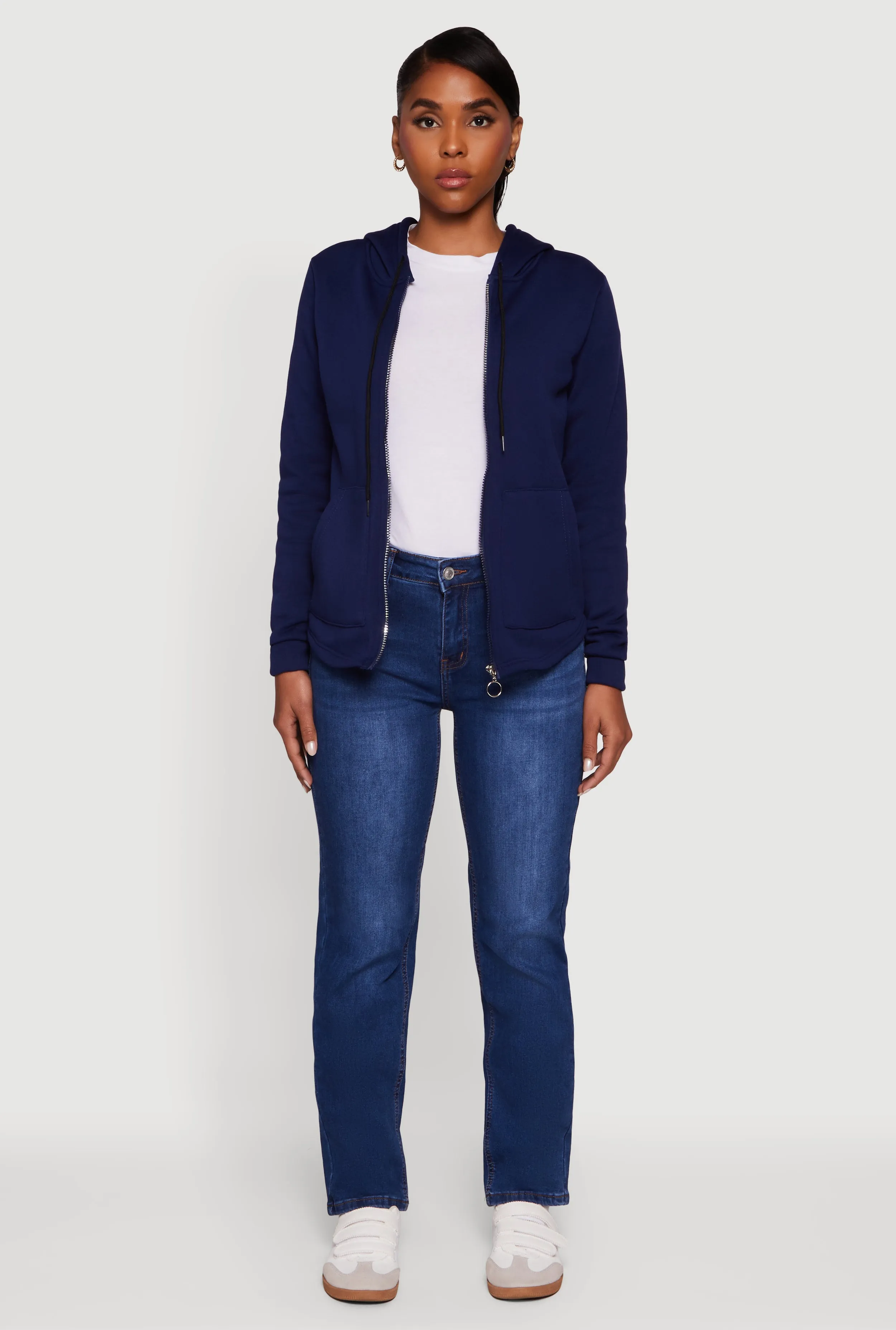 Zip Front Hooded Sherpa Lined Sweatshirt sold by Rainbow product image thumbnail 3