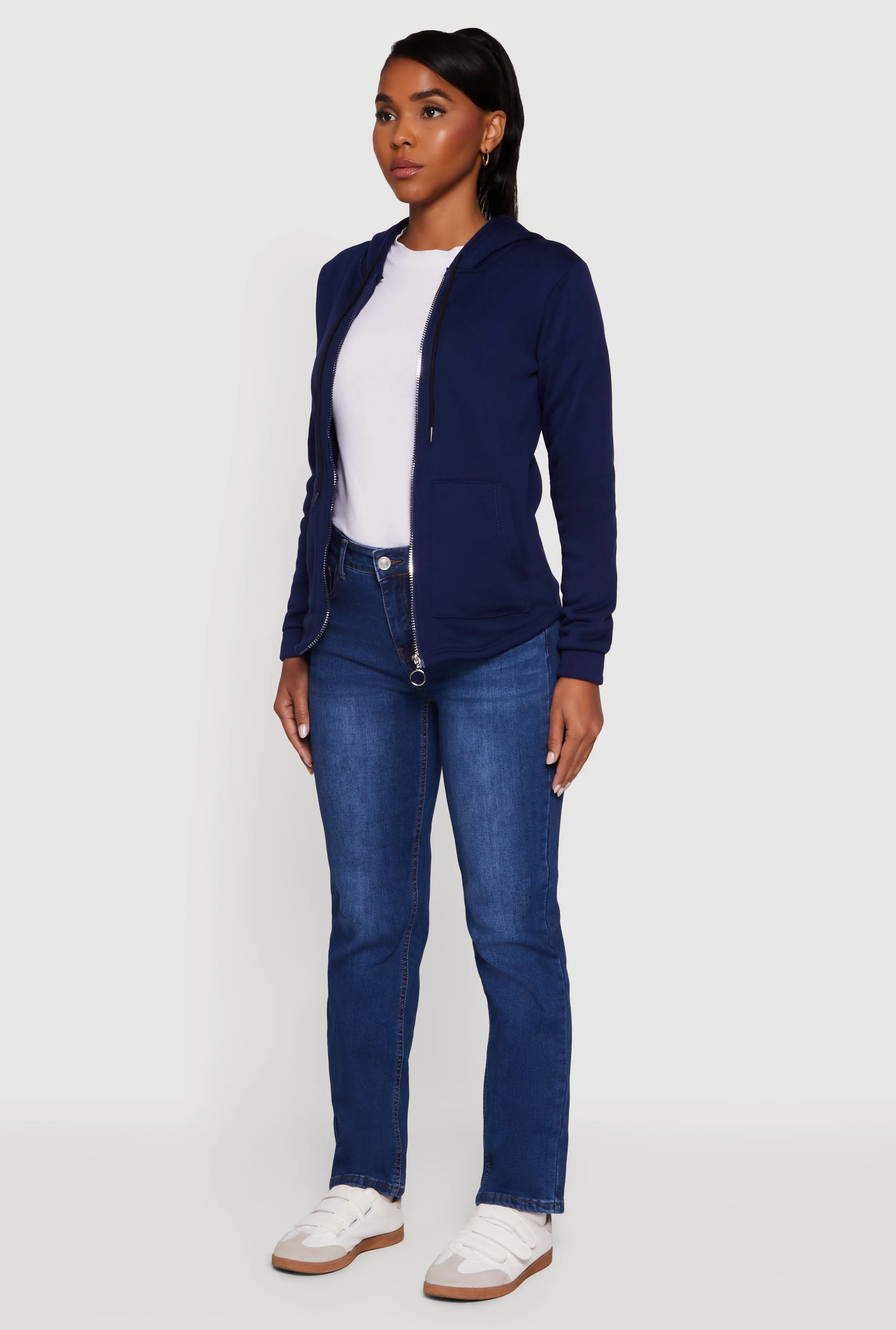 Zip Front Hooded Sherpa Lined Sweatshirt sold by Rainbow product image thumbnail 5