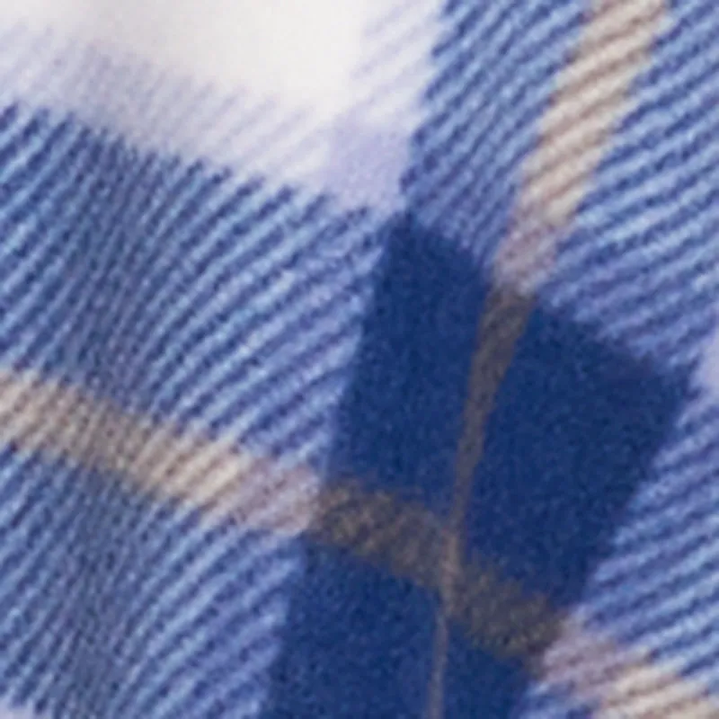 Plus Size Plaid Sherpa Lined Long Open Front Hooded Shacket sold by Rainbow product image thumbnail 4