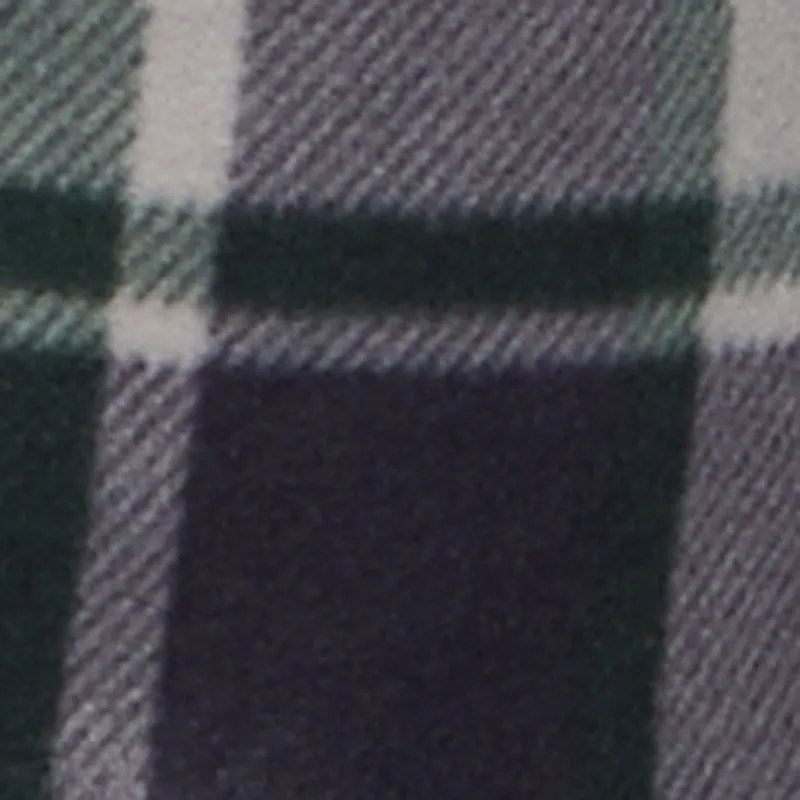 Plaid Sherpa Lined Fleece Button Front Long Shacket sold by Rainbow product image thumbnail 4