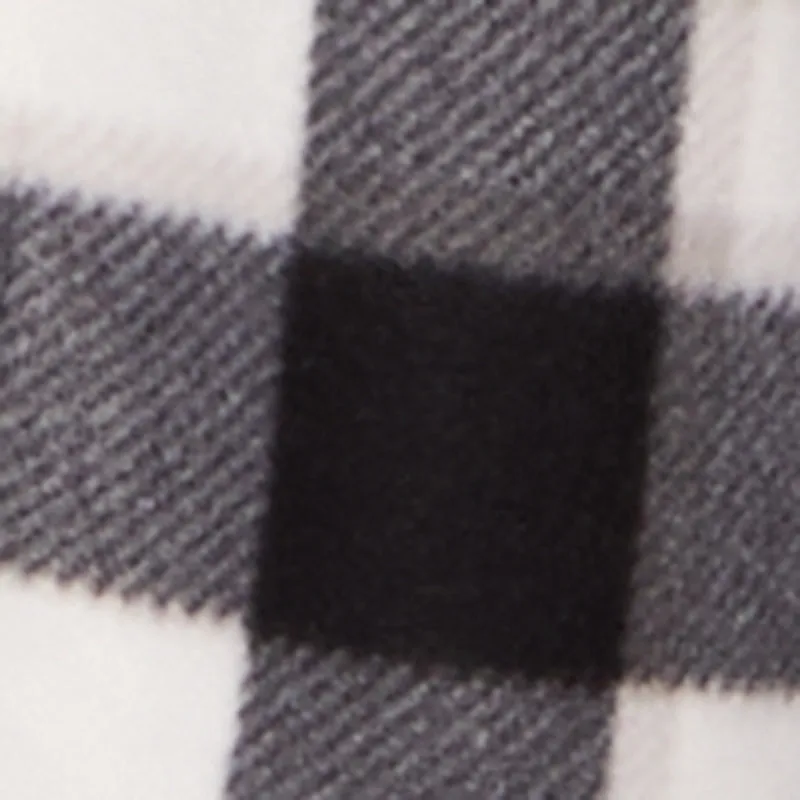 Plaid Sherpa Lined Fleece Long Sleeve Button Front Jacket sold by Rainbow product image thumbnail 4