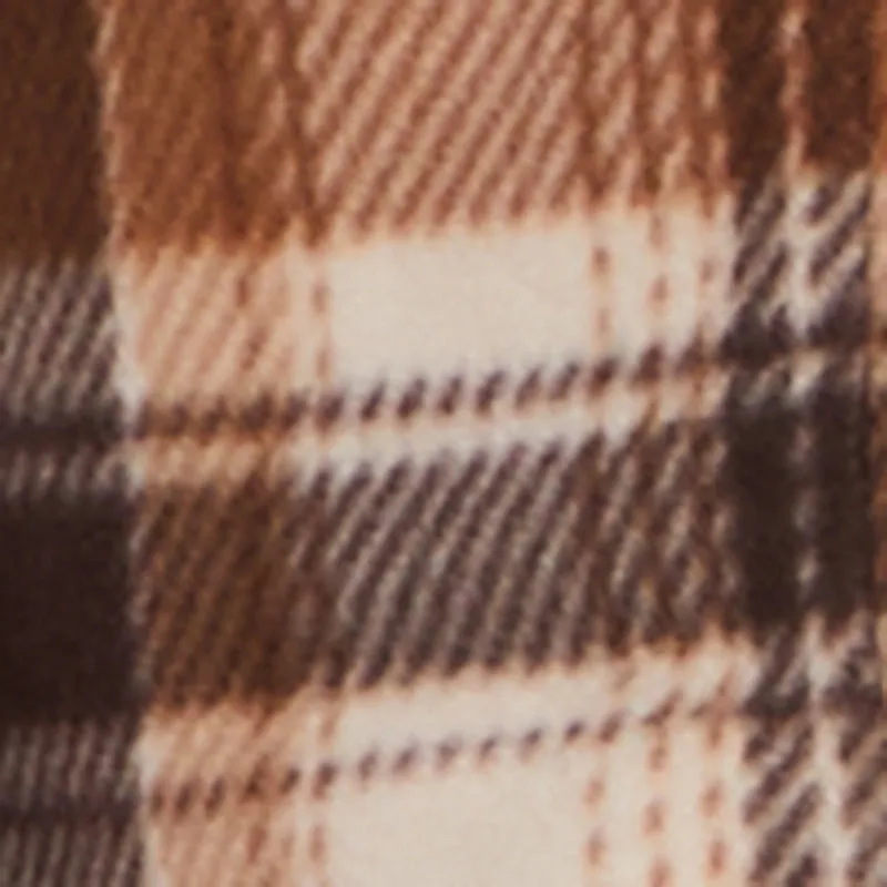 Plaid Sherpa Lined Fleece Long Sleeve Button Front Jacket sold by Rainbow product image thumbnail 4