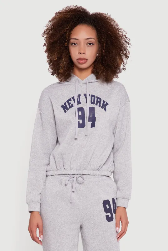 Graphic Print Fleece Lined Hooded Sweatshirt sold by Rainbow