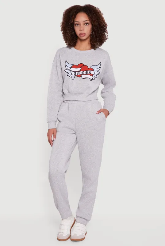 Hidden Drawstring High Waisted Sweatpants sold by Rainbow