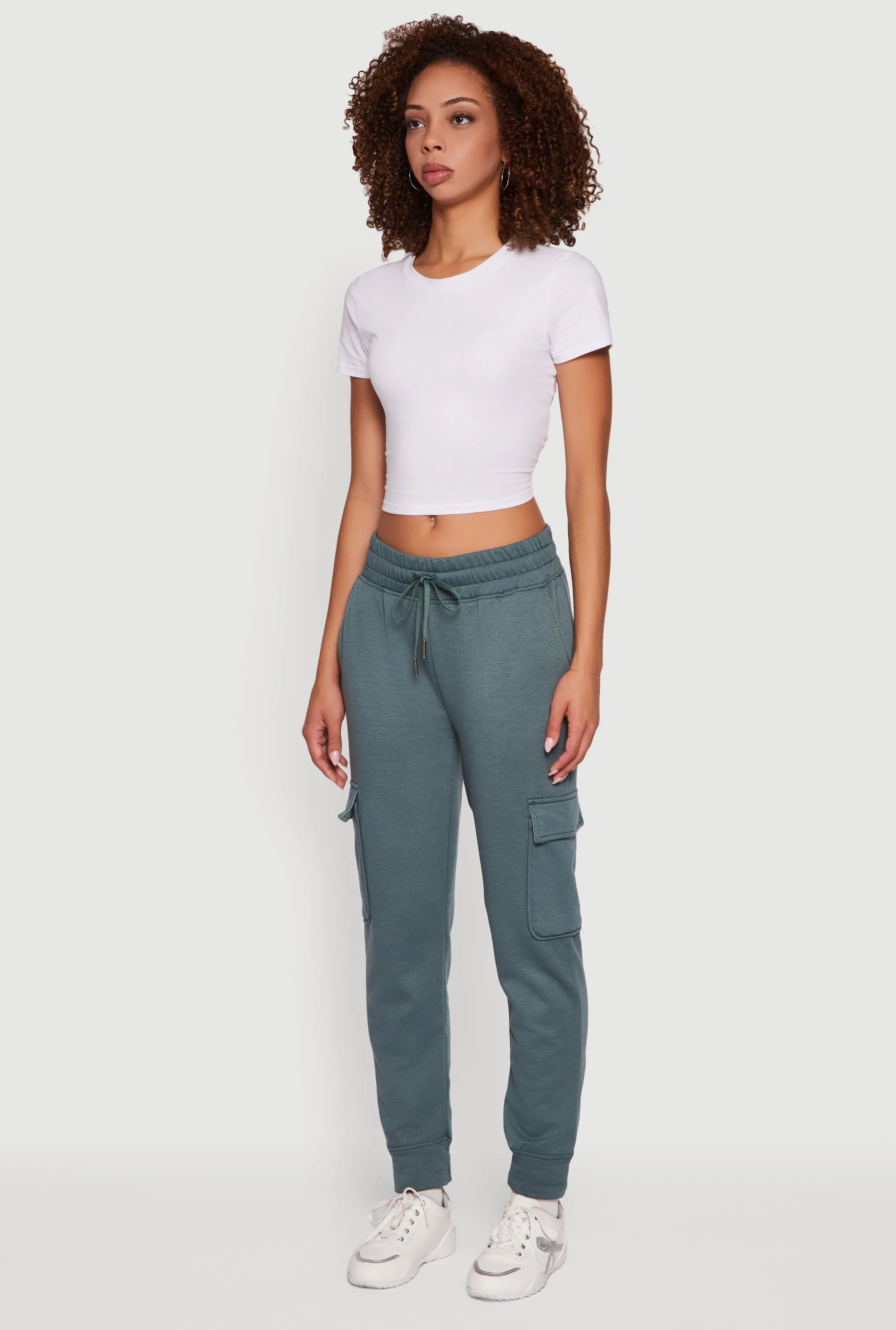 Mid Rise Fleece Joggers with Cargo Pockets sold by Rainbow product image thumbnail 3