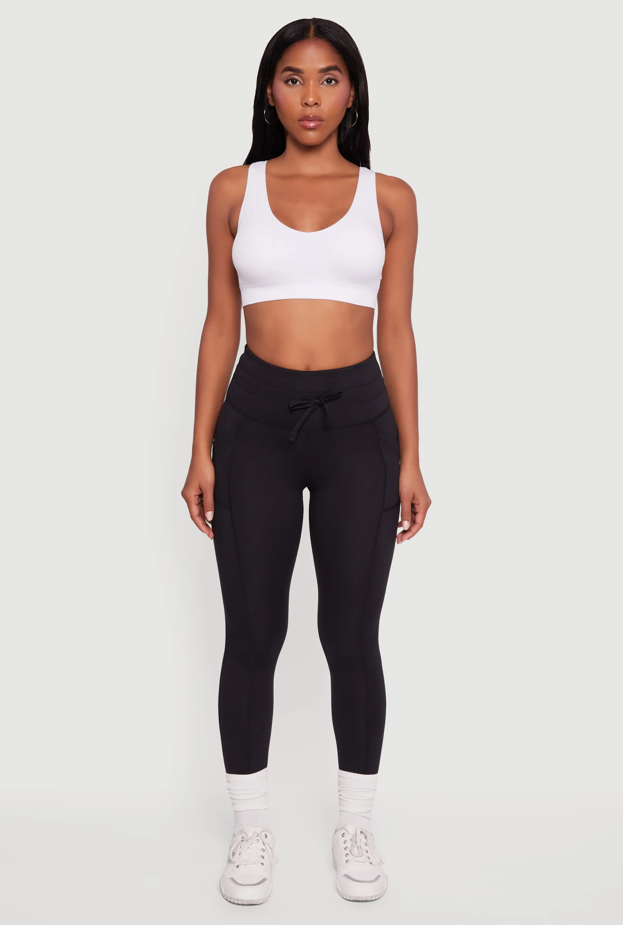 Drawstring Waist Leggings with Cell Phone Pockets sold by Rainbow product image thumbnail 2