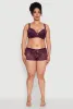 Plus Size Lace Push Up Plunge Bra with Keyhole Detail sold by Rainbow