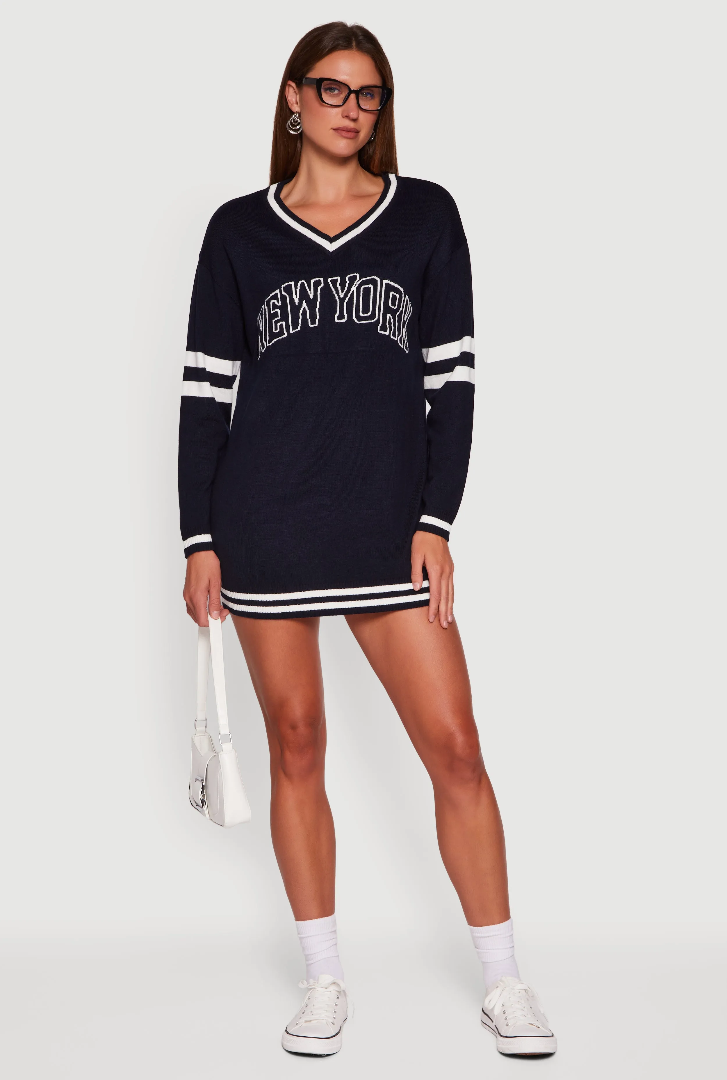 Sweater Dress with New York Graphic sold by Rainbow