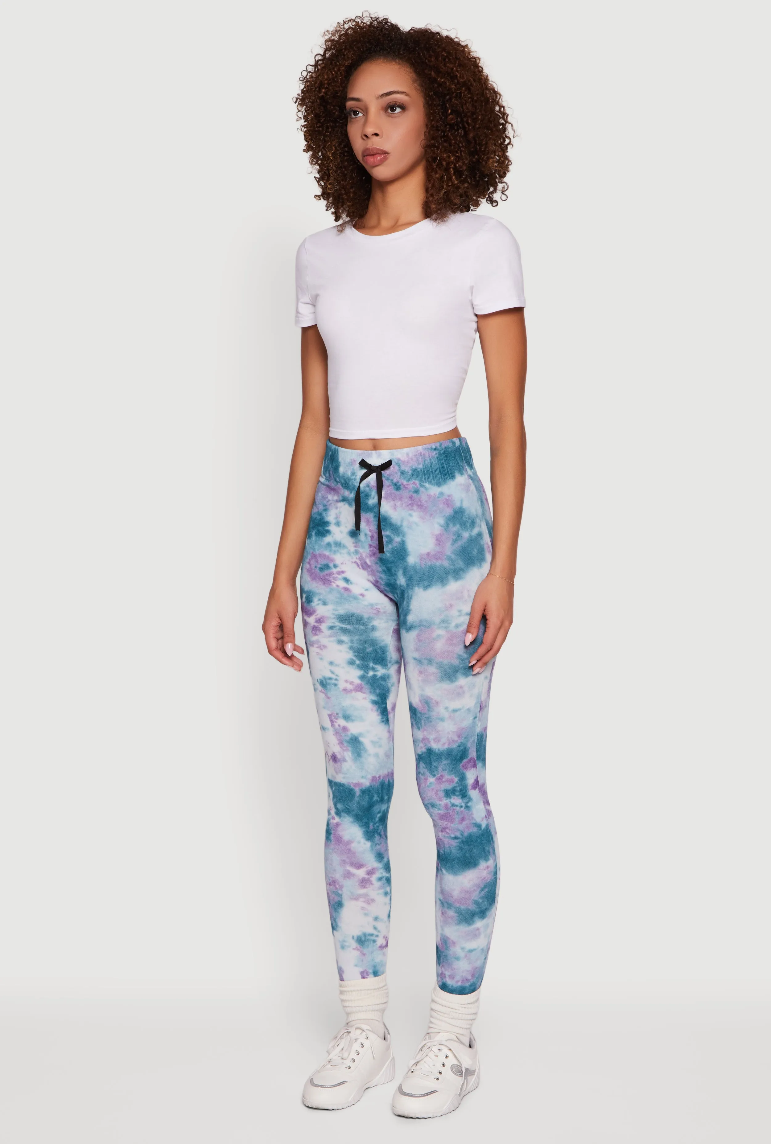 Tie Dye Fleece Lined Leggings sold by Rainbow product image thumbnail 3