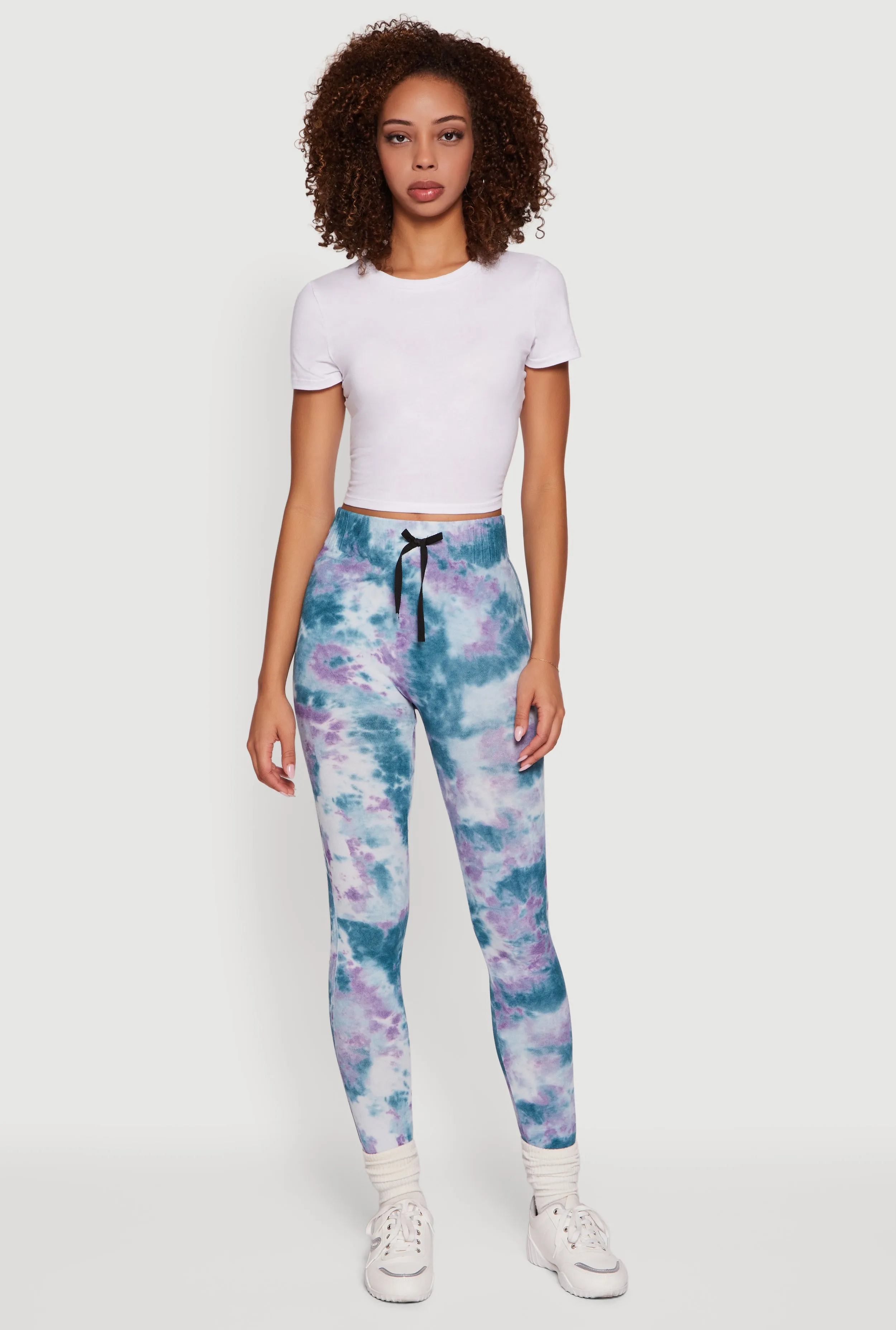 Tie Dye Fleece Lined Leggings sold by Rainbow product image thumbnail 2