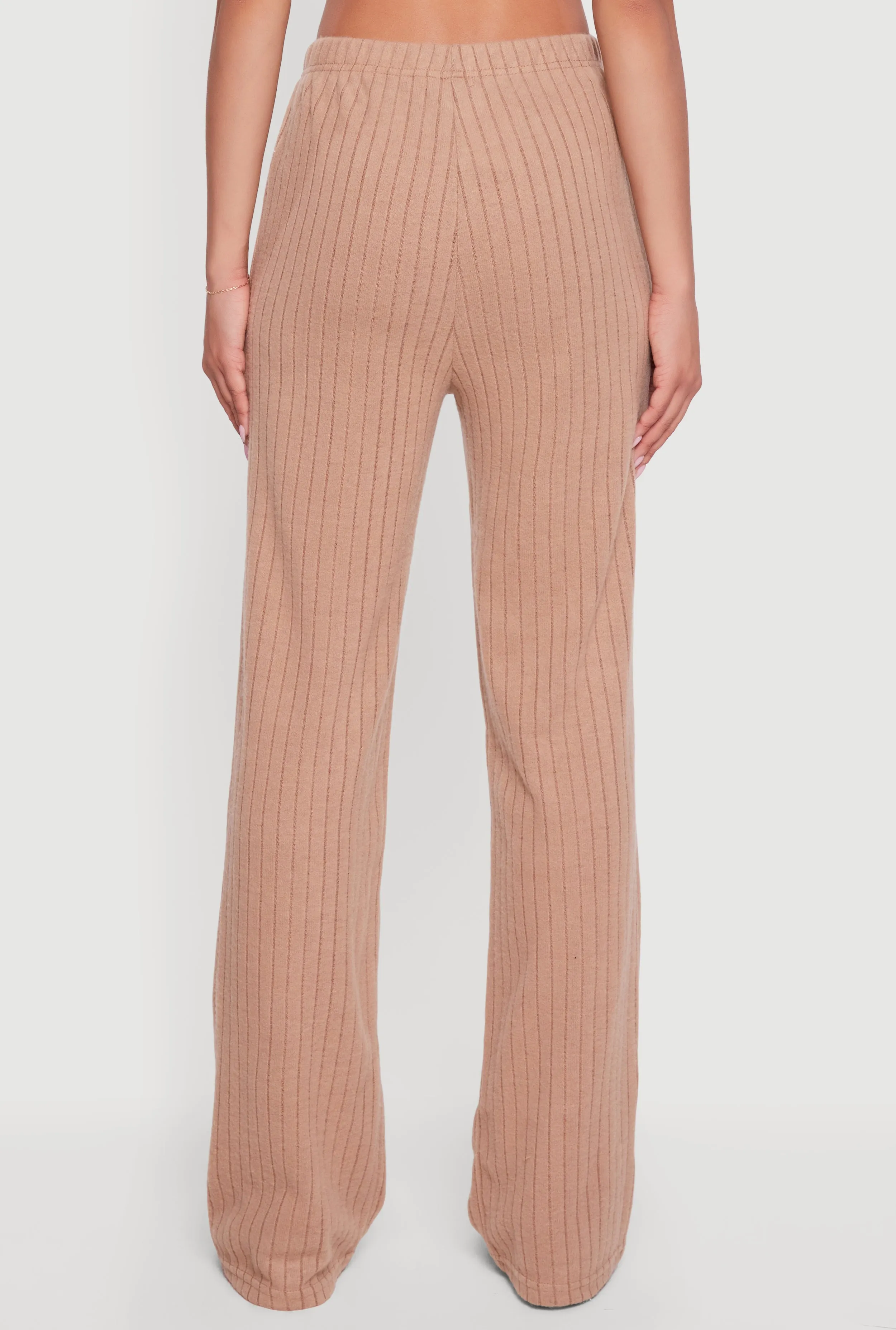 Brushed Rib Knit Pull On Straight Leg Pants sold by Rainbow product image thumbnail 5