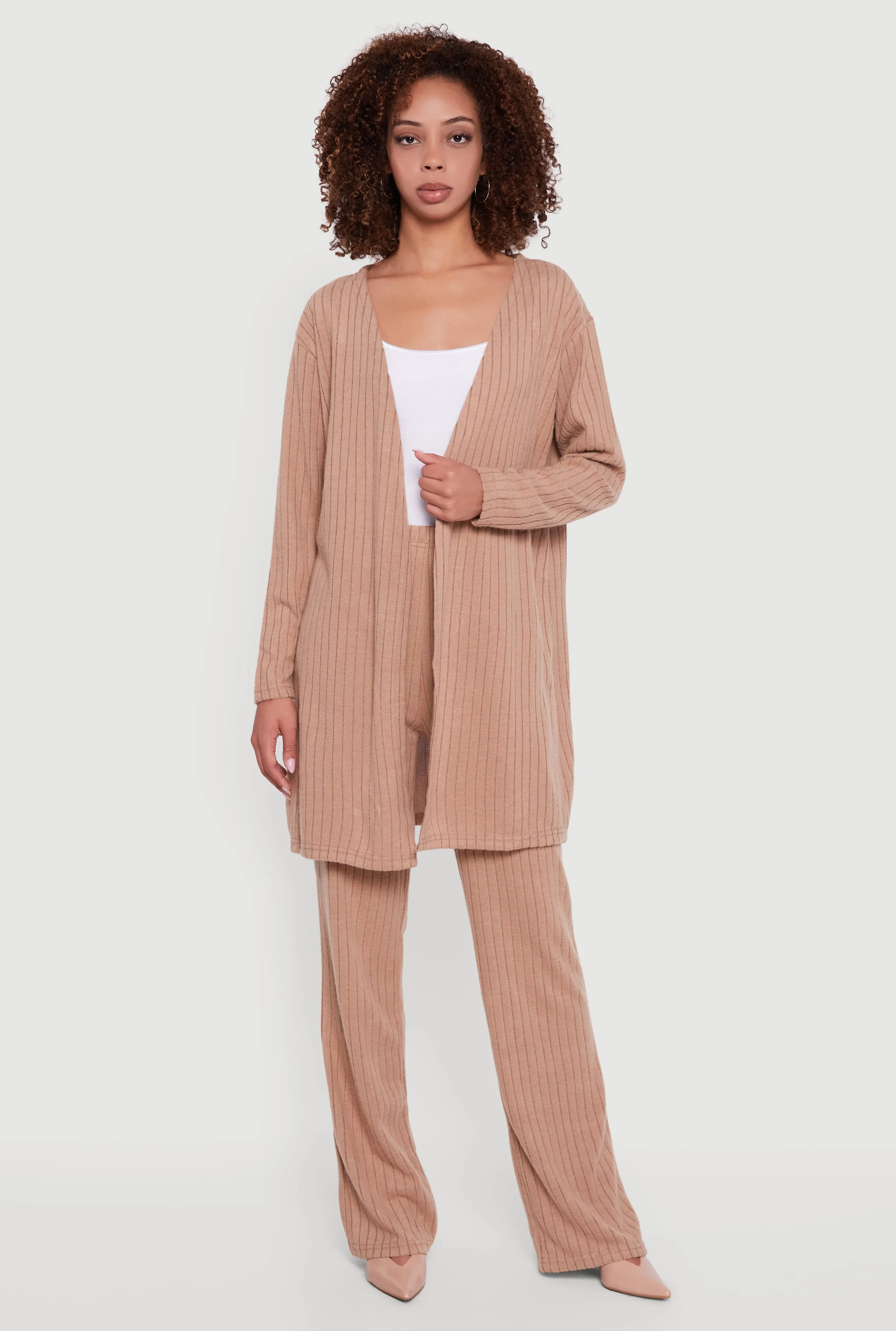 Brushed Rib Knit Pull On Straight Leg Pants sold by Rainbow product image thumbnail 2