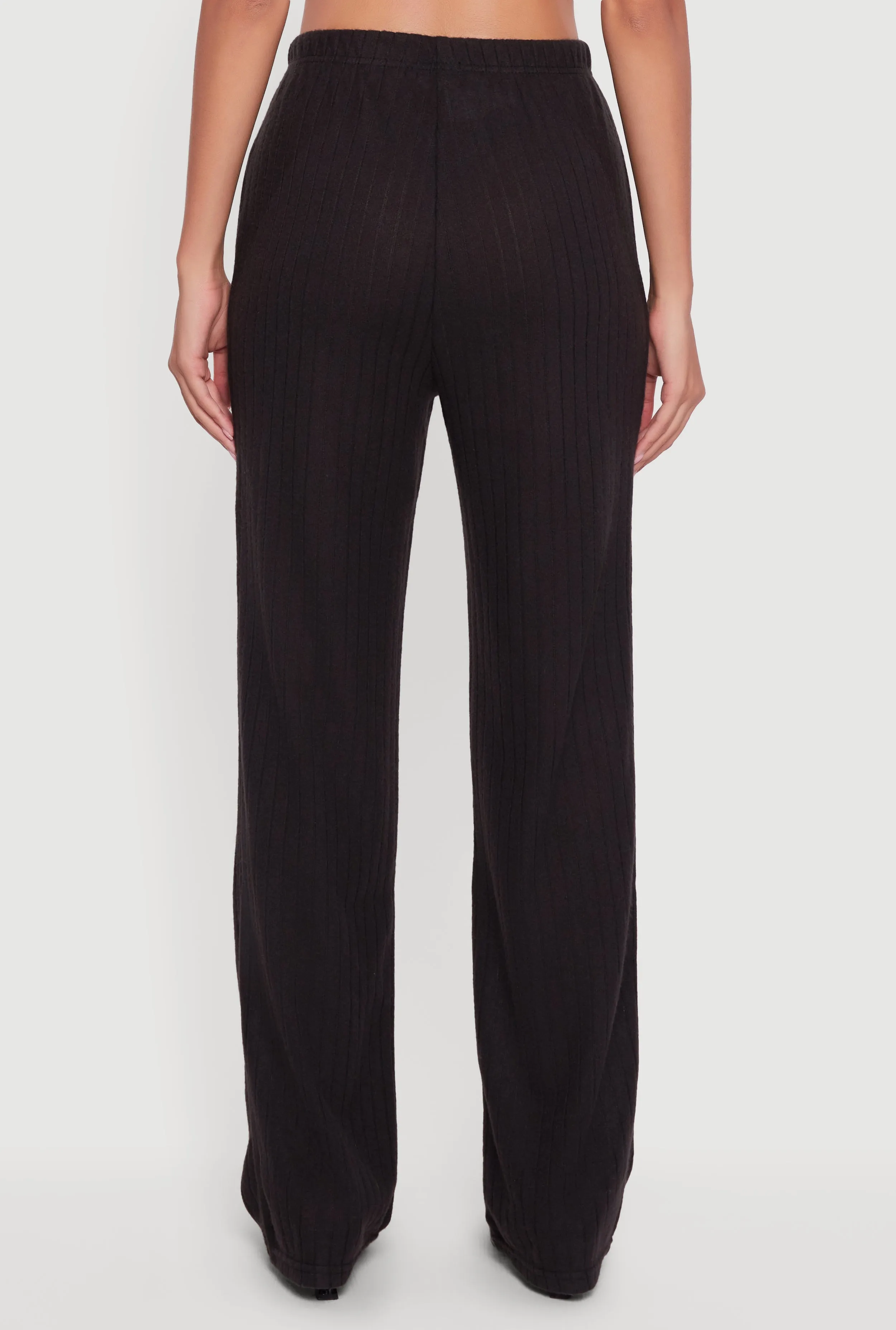 Brushed Rib Knit Pull On Straight Leg Pants sold by Rainbow product image thumbnail 5
