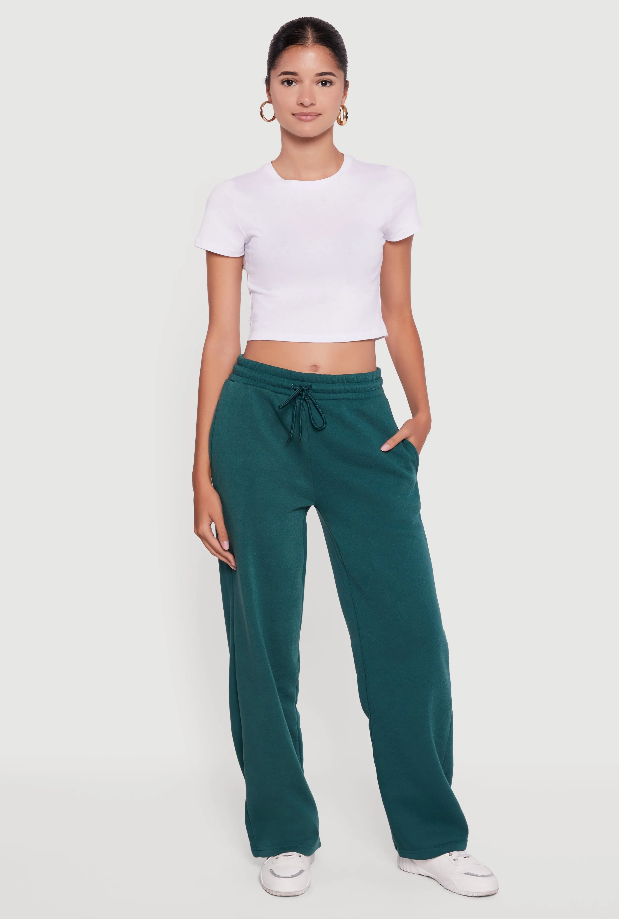 Fleece Lined Straight Leg Sweatpants sold by Rainbow