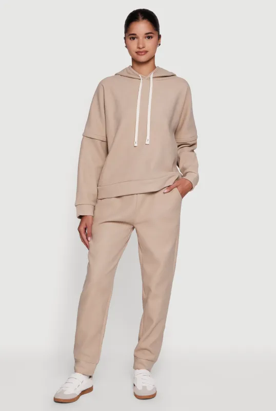 Plush Lined High Waisted Drawstring Joggers sold by Rainbow