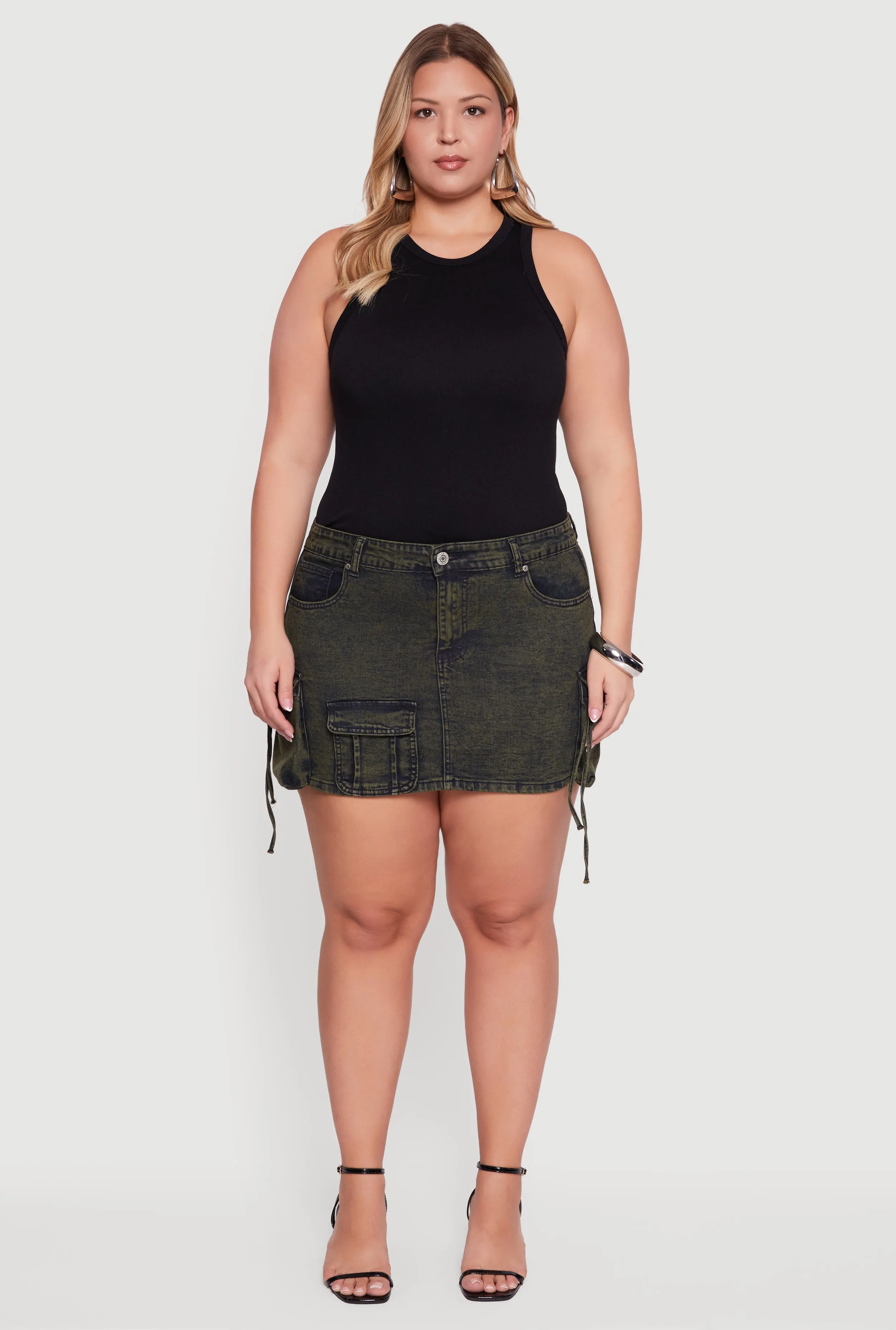 Plus Size VIP Acid Wash Utility Skirt sold by Rainbow product image thumbnail 2