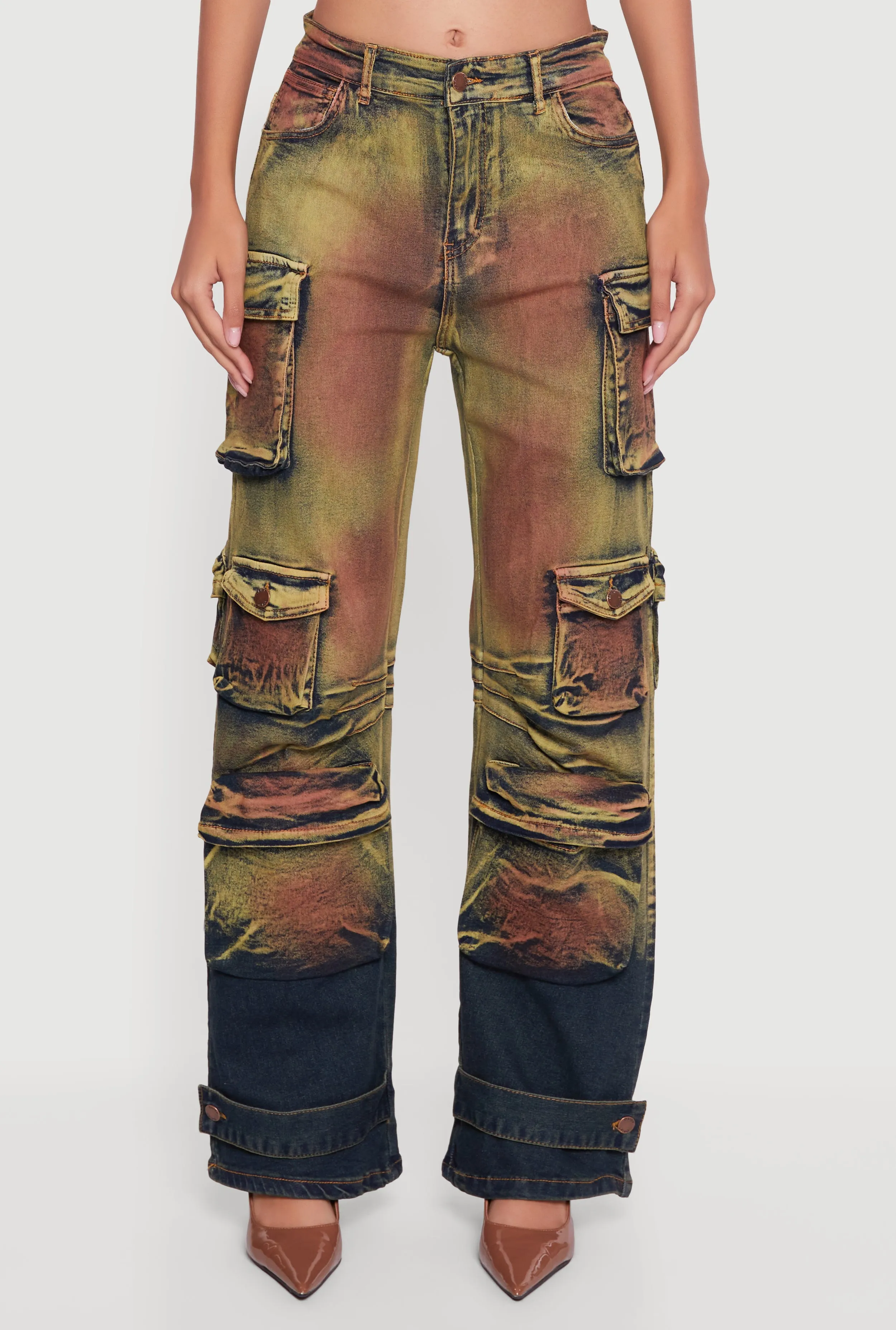 Stylish Daisy Ombre Detail Wide Leg Jeans sold by Rainbow product image thumbnail 5