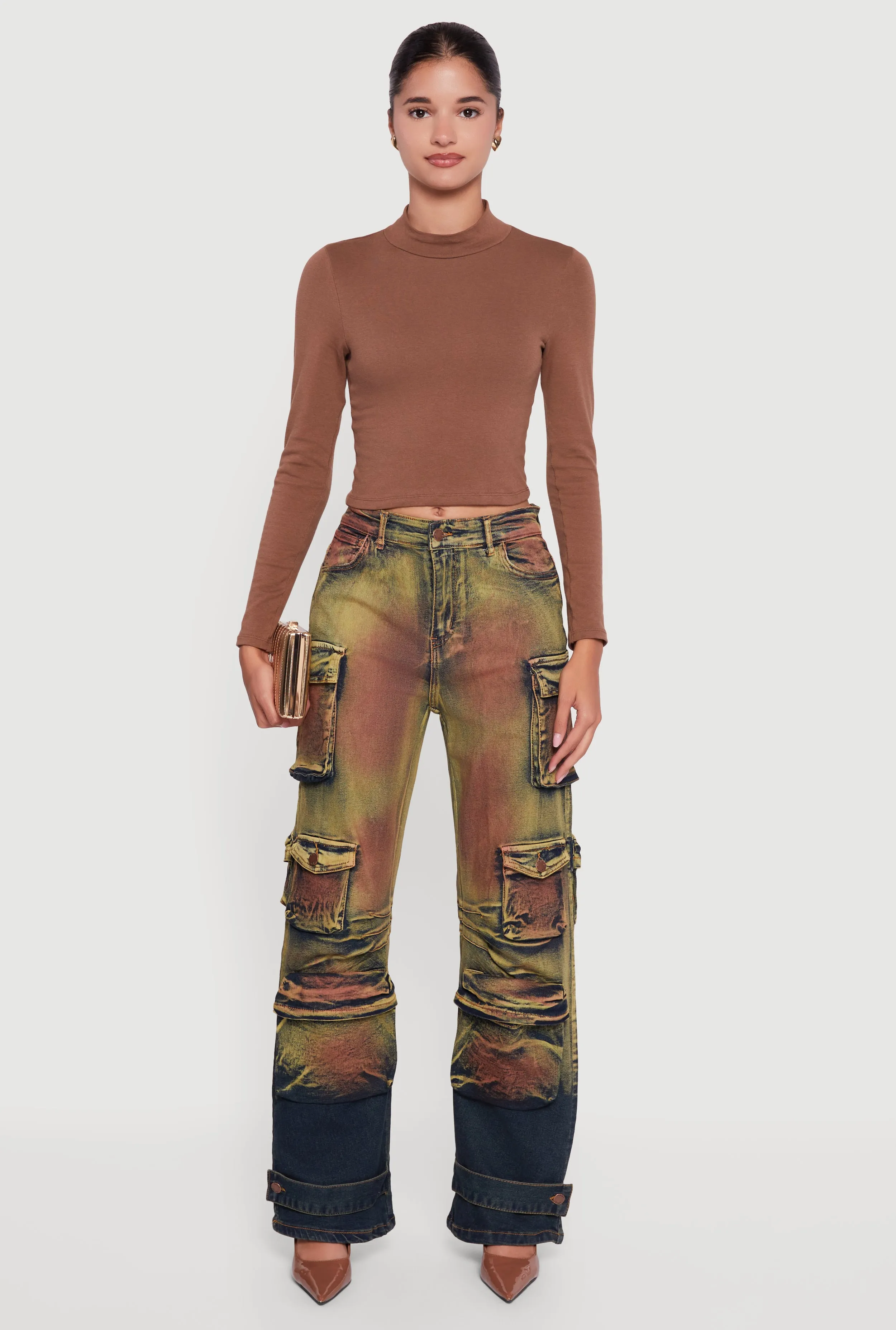 Stylish Daisy Ombre Detail Wide Leg Jeans sold by Rainbow product image thumbnail 2