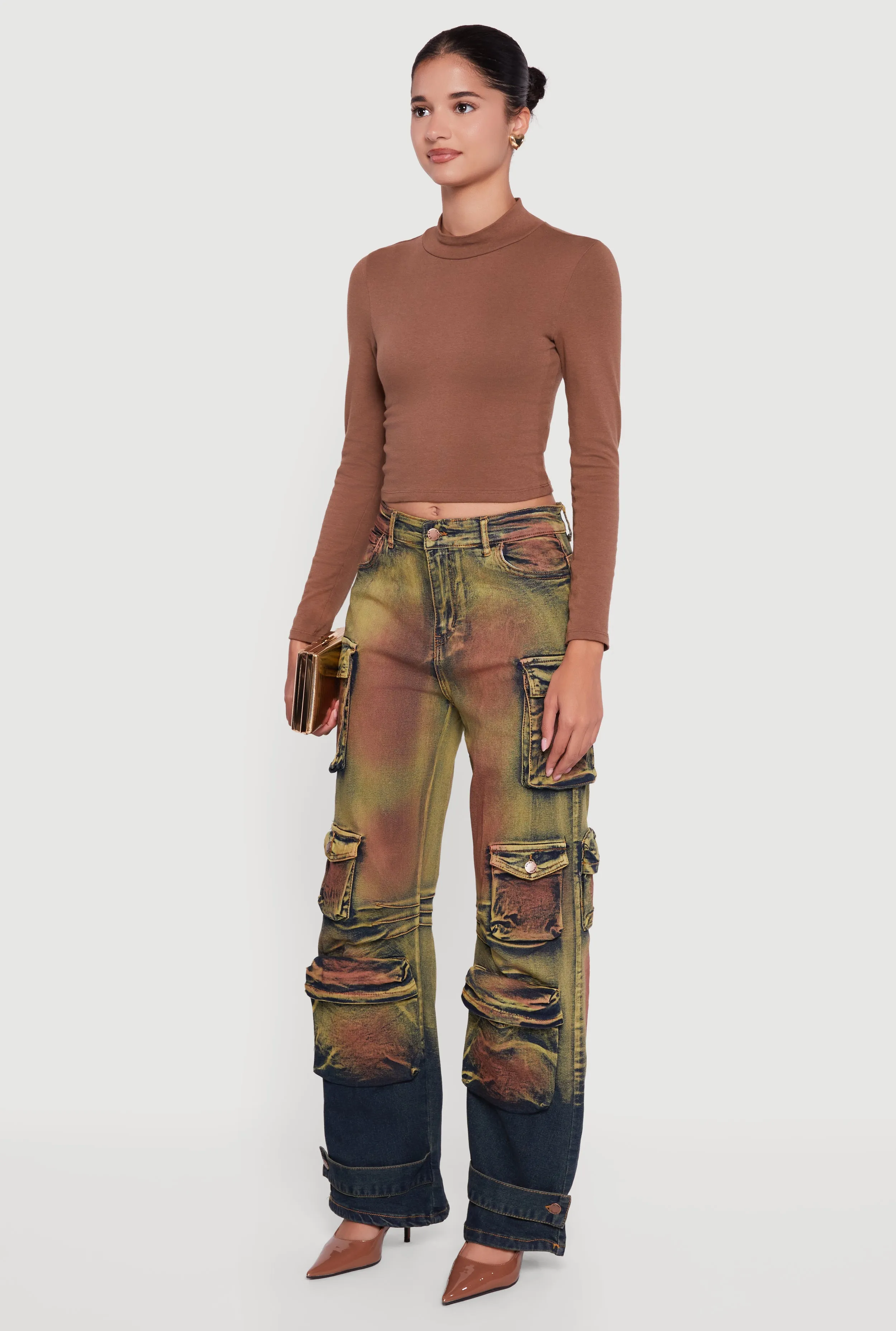 Stylish Daisy Ombre Detail Wide Leg Jeans sold by Rainbow product image thumbnail 3