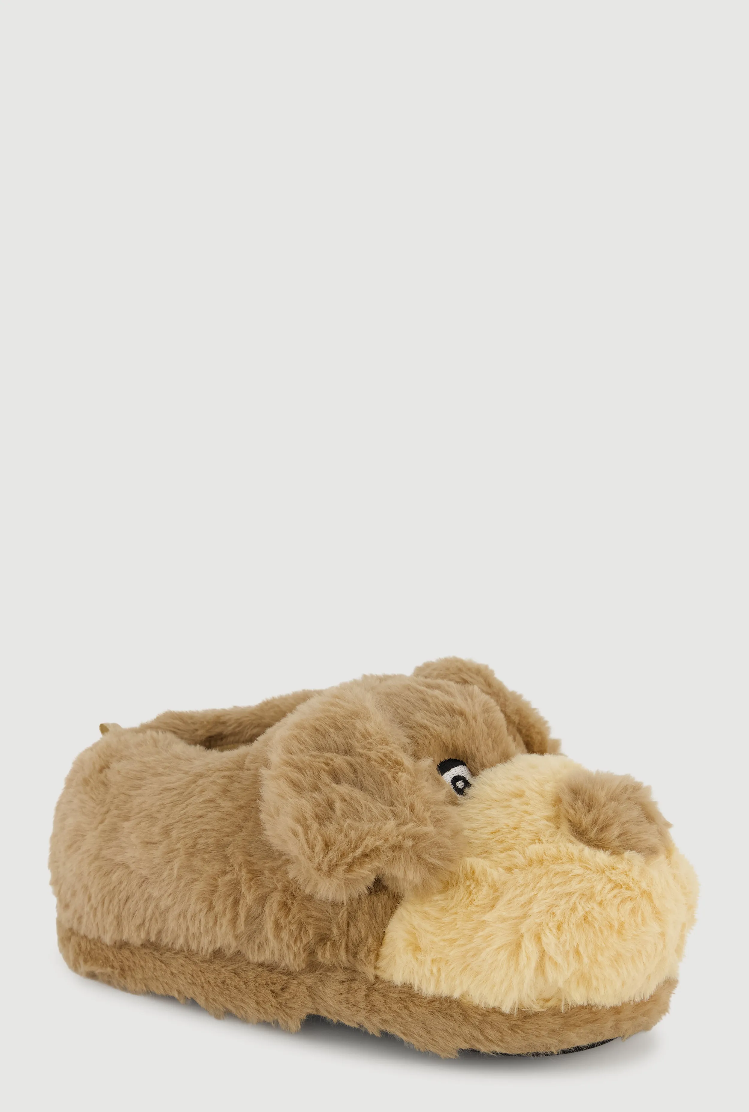 Girls Faux Fur Dog Slippers sold by Rainbow