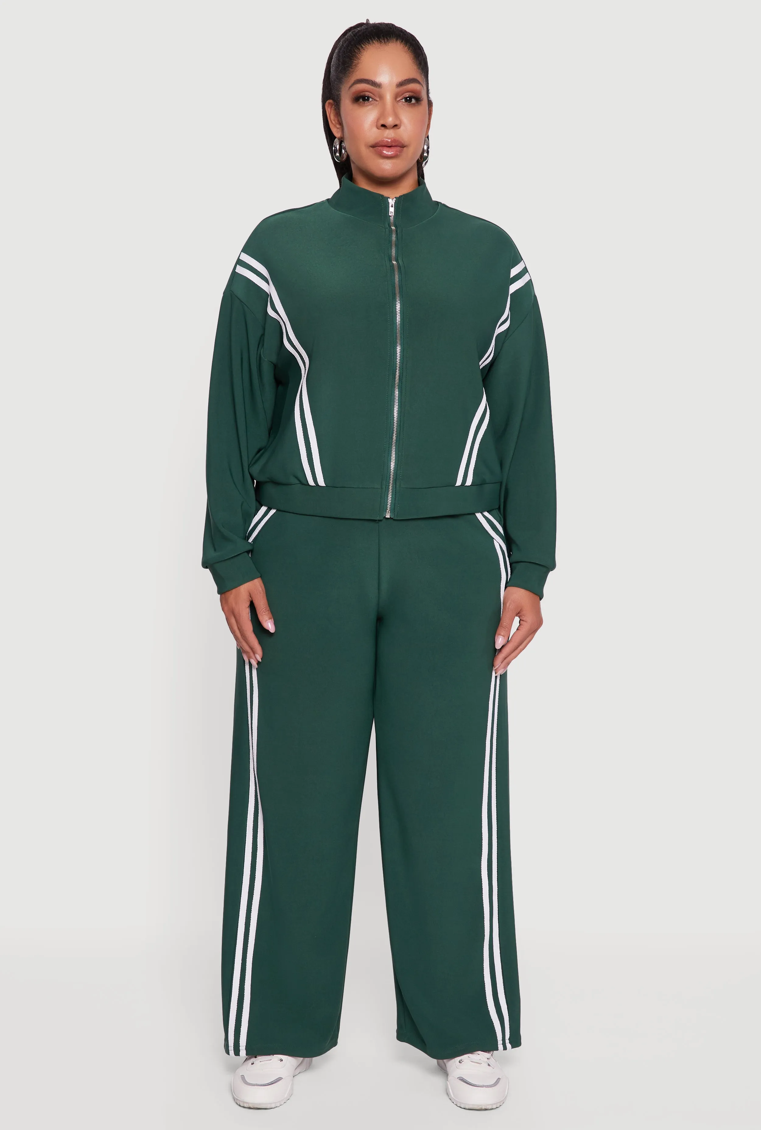 Plus Size Varsity Stripe Pull On Track Pants sold by Rainbow product image thumbnail 3
