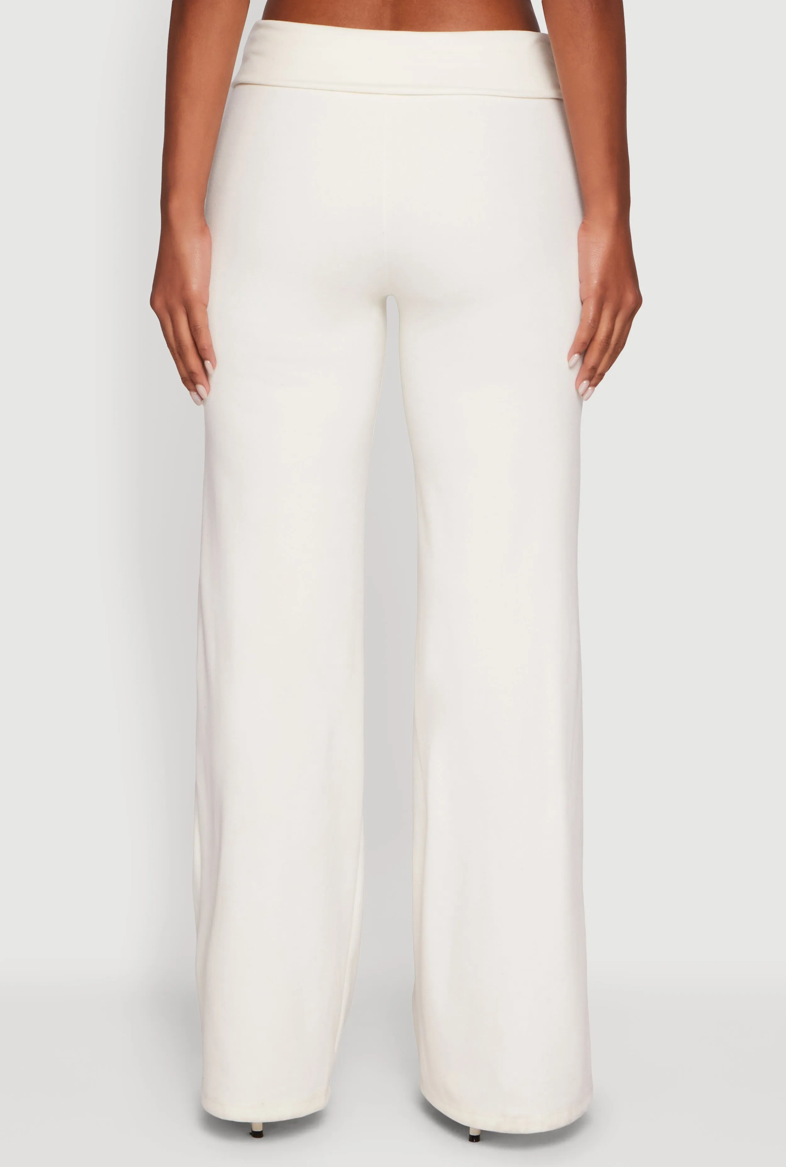 Brushed Ribbed Knit Fold Over Flare Pants sold by Rainbow product image thumbnail 5