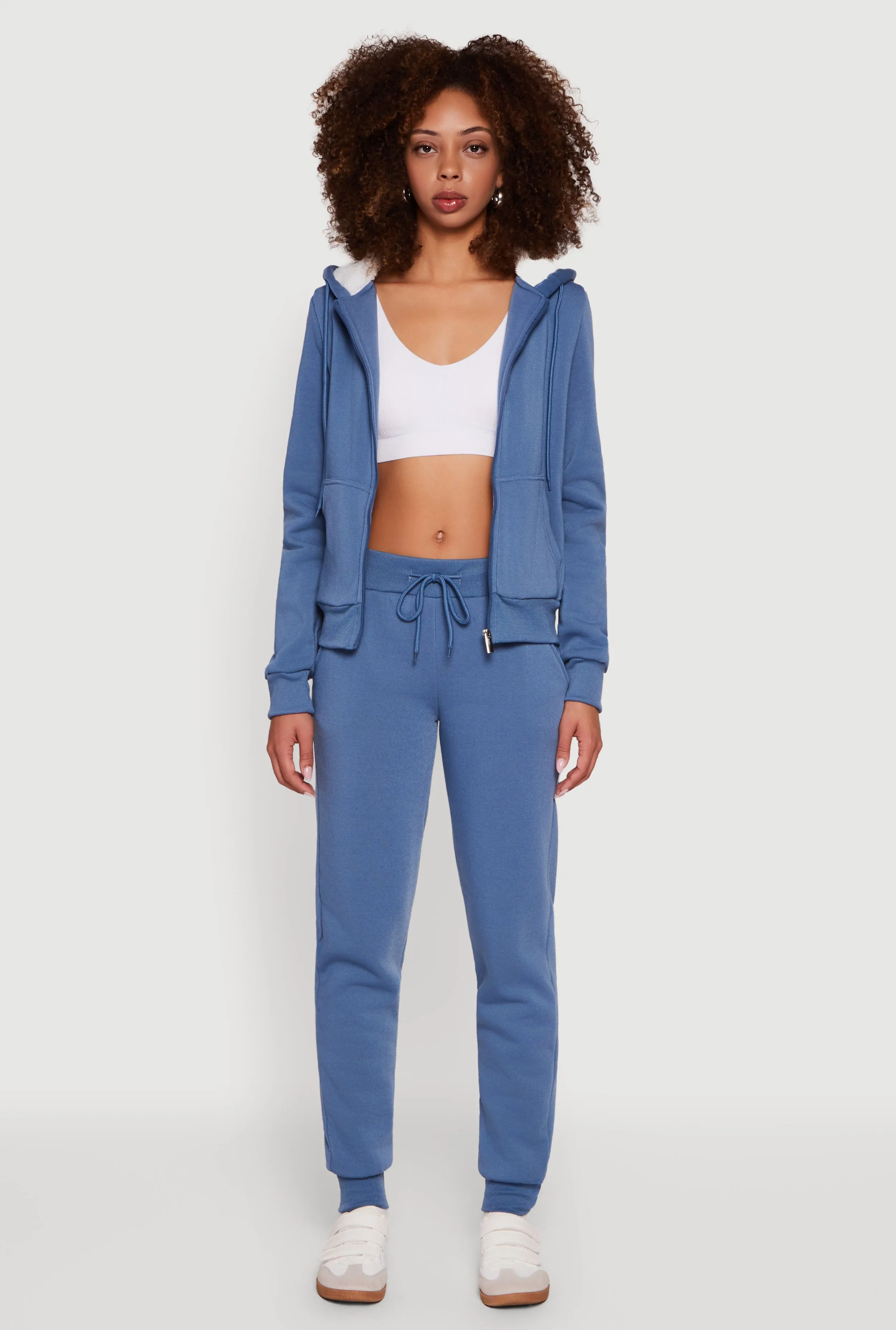 Cozy Sherpa Lined Hooded Zip Front Sweatshirt sold by Rainbow product image thumbnail 3