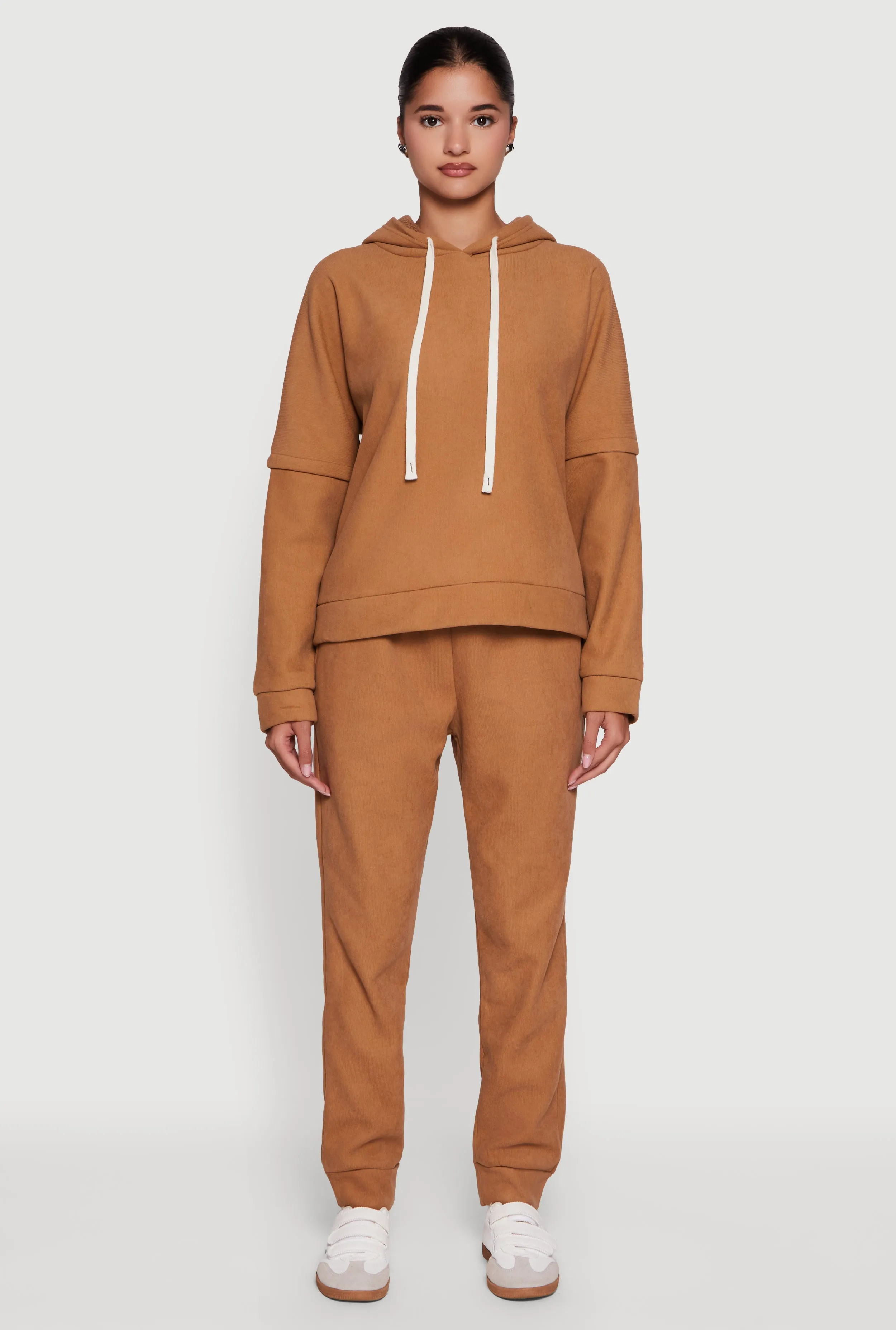 Plush Lined High Waisted Drawstring Joggers sold by Rainbow product image thumbnail 2