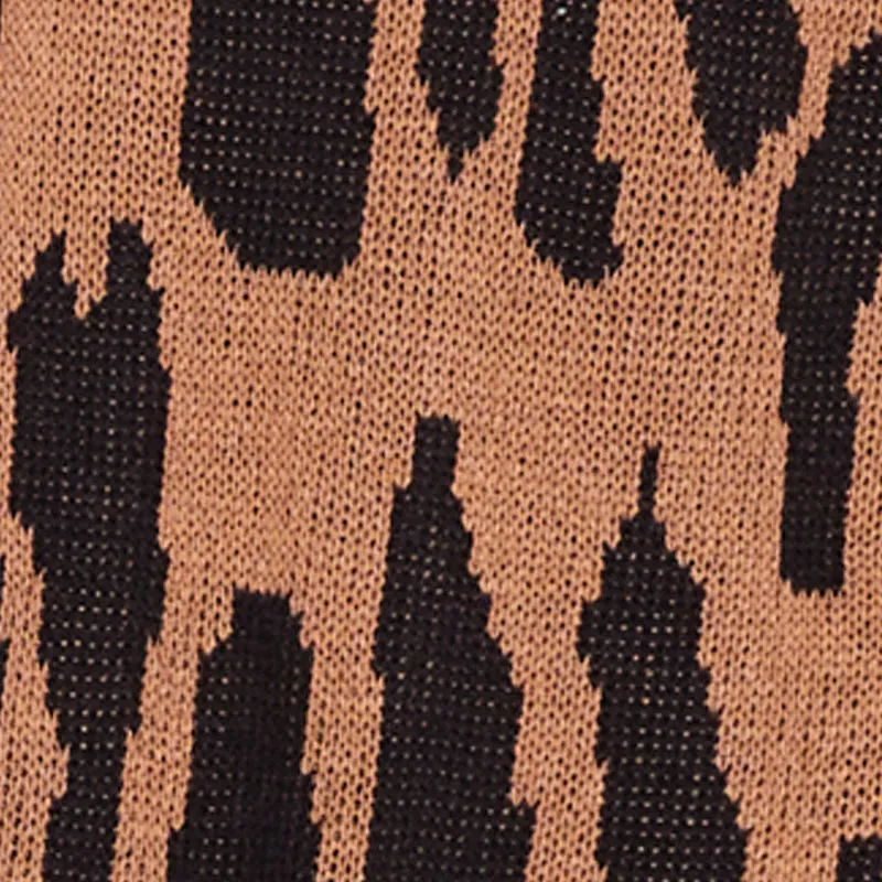 Leopard Print Open Front Long Cardigan sold by Rainbow product image thumbnail 4