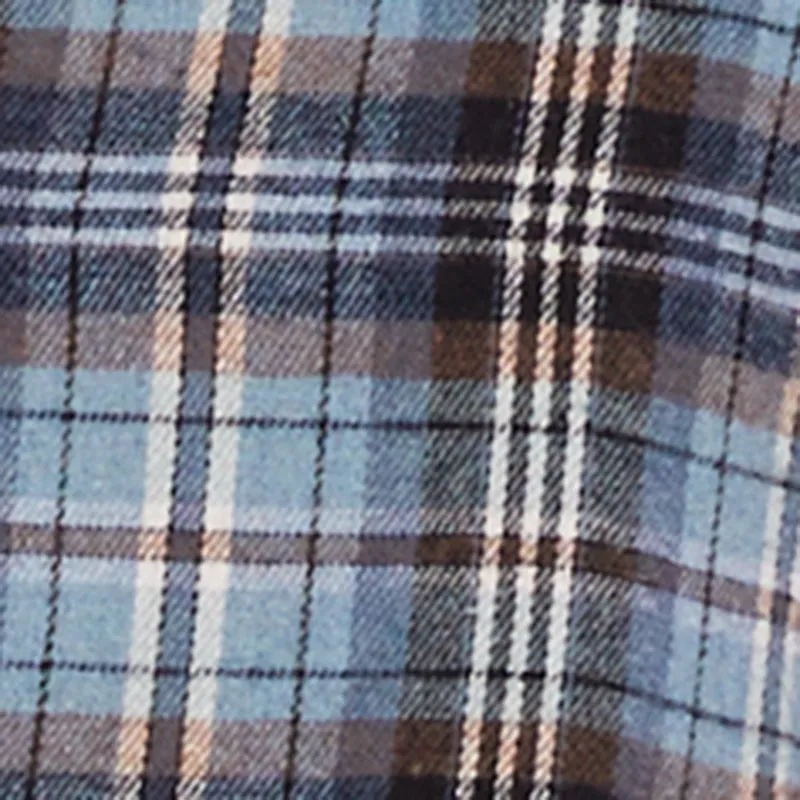 Plus Size Plaid Flannel Patch Detail Cropped Shirt sold by Rainbow product image thumbnail 4