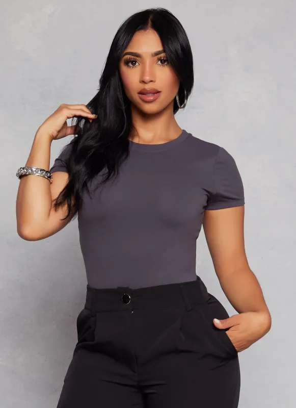 Basic Crew Neck Short Sleeve Top sold by Rainbow