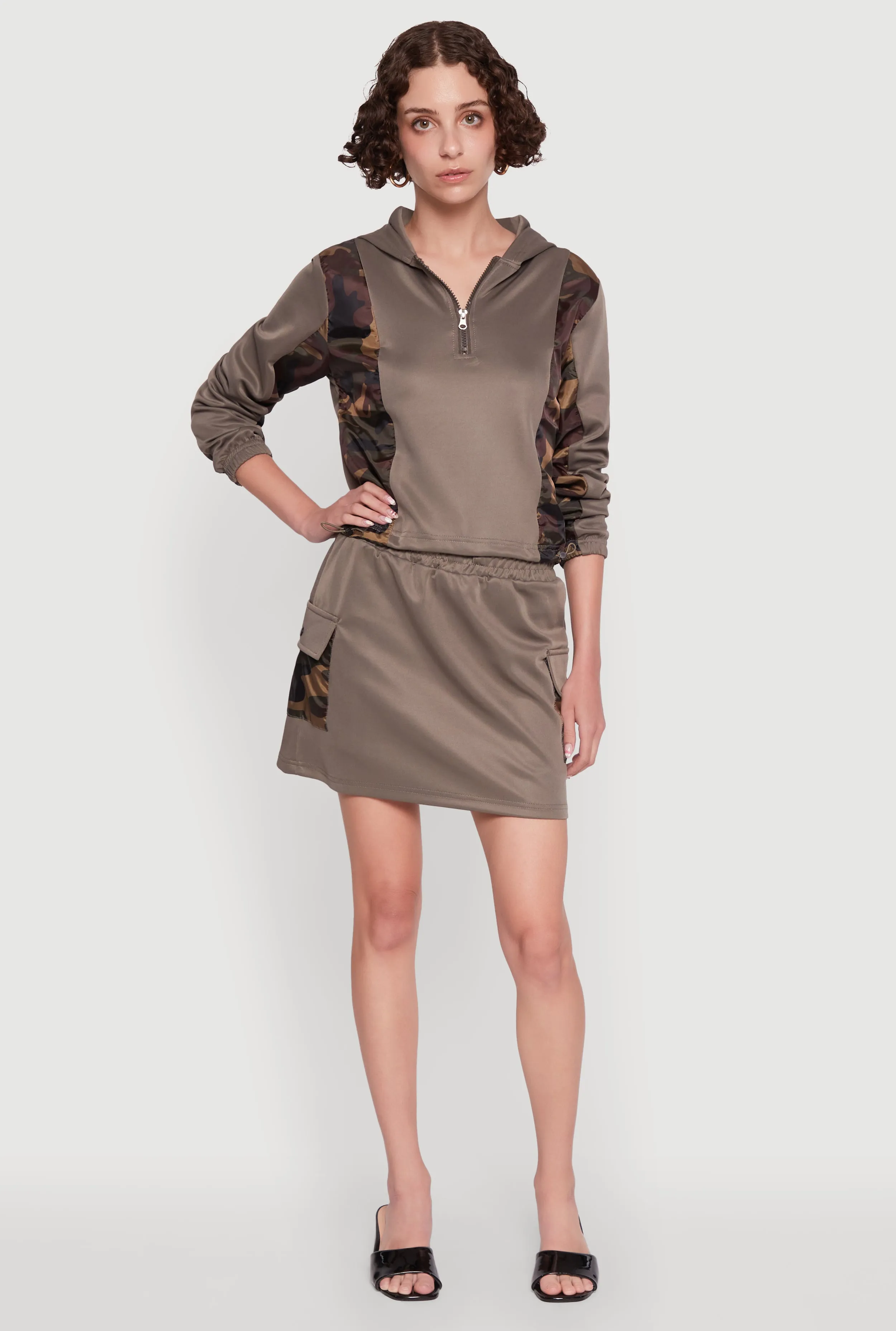 Trendy Drawstring Waist Cargo Skirt sold by Rainbow product image thumbnail 3