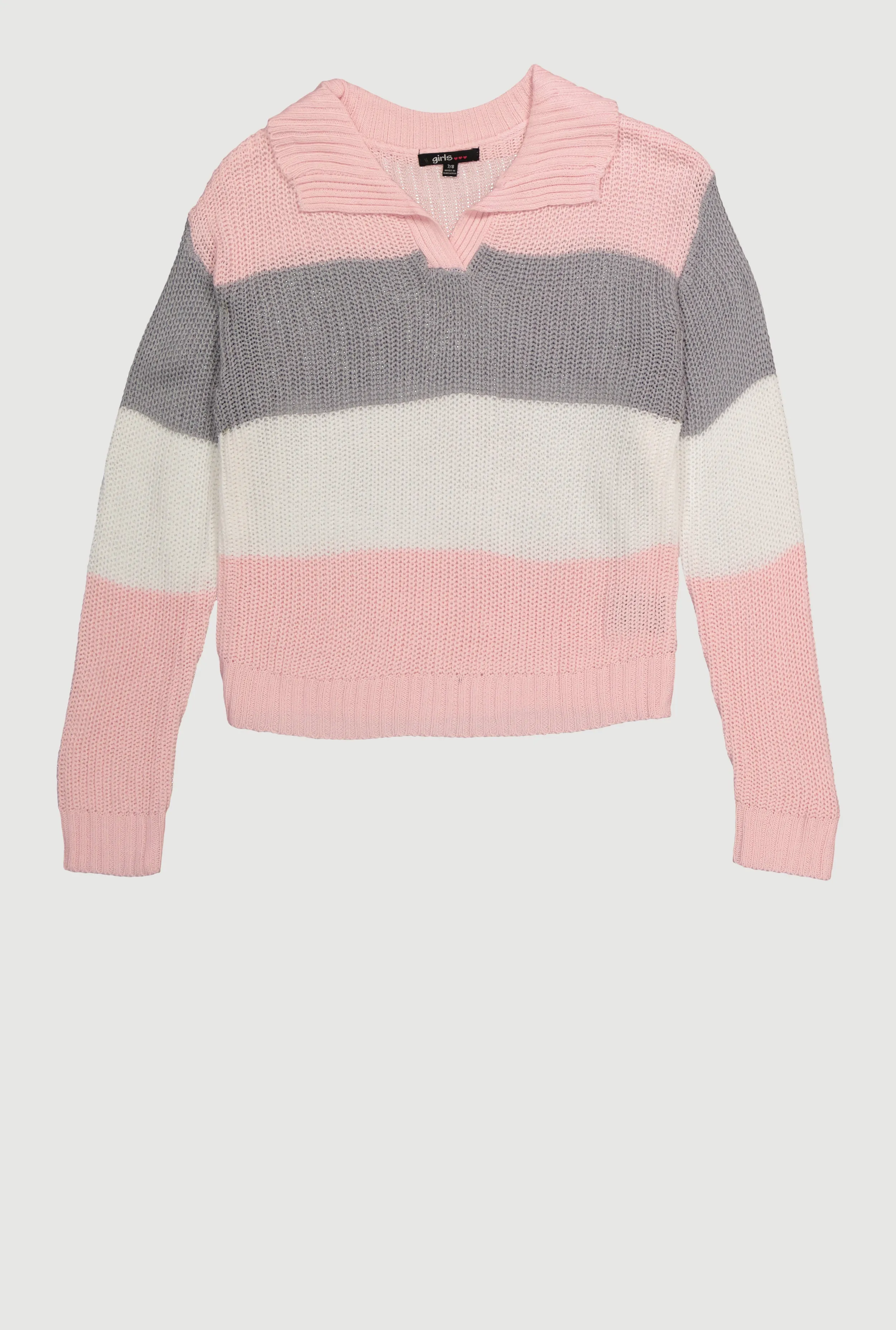 Girls Striped Polo Sweater sold by Rainbow product image thumbnail 2